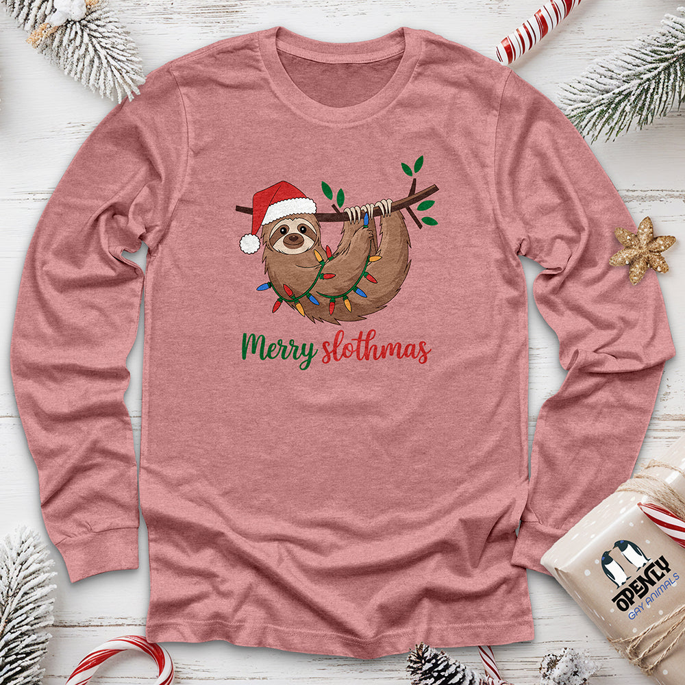 Merry Slothmas Unisex Long Sleeve Tee – Openly Gay Animals merry-slothmas-unisex-long-sleeve-tee-openly-gay-animals