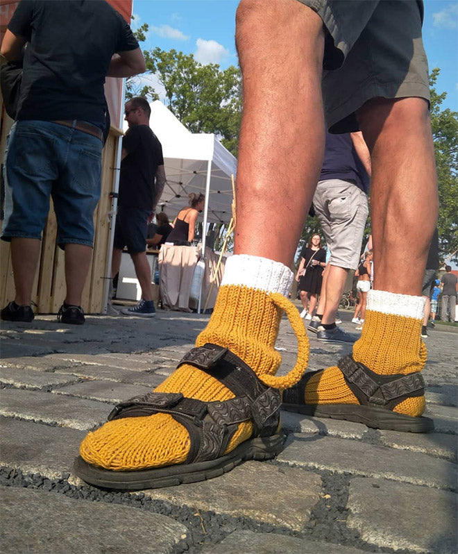 Beer Mug Knitted Socks