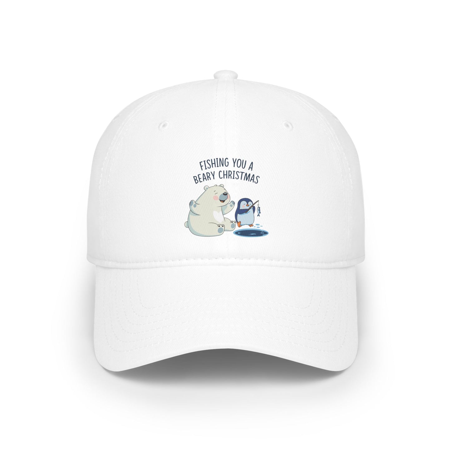 Fishing You a Beary Christmas Baseball Cap