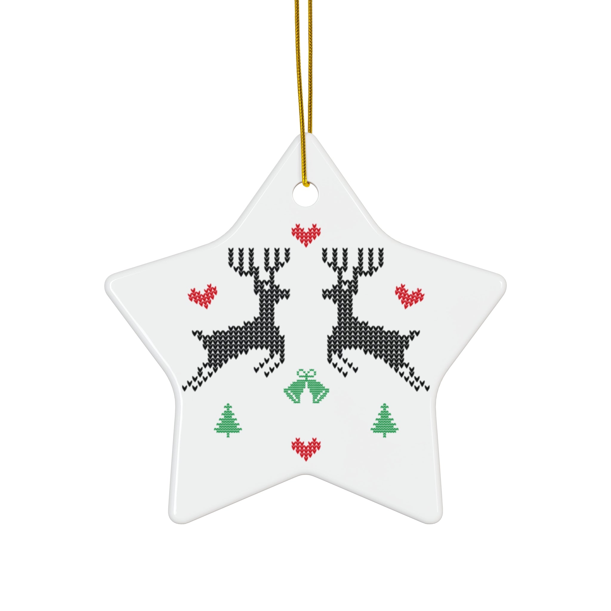 Reindeer Ceramic Ornament