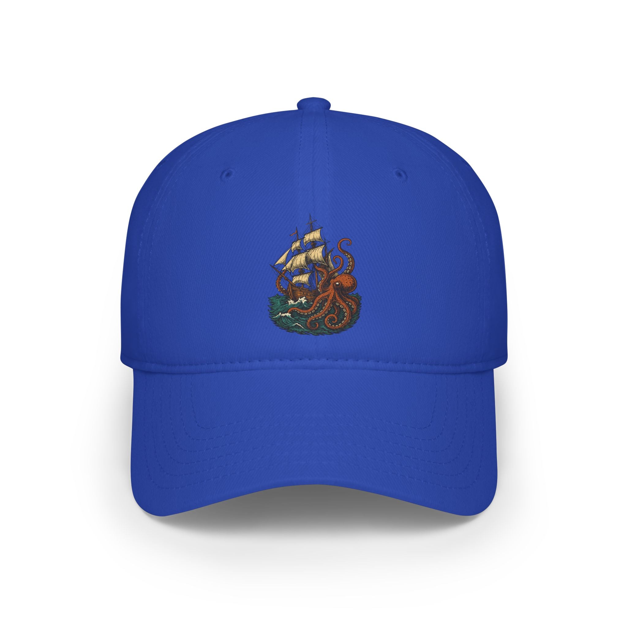 Octopus Attack Pirate Ship Baseball Cap