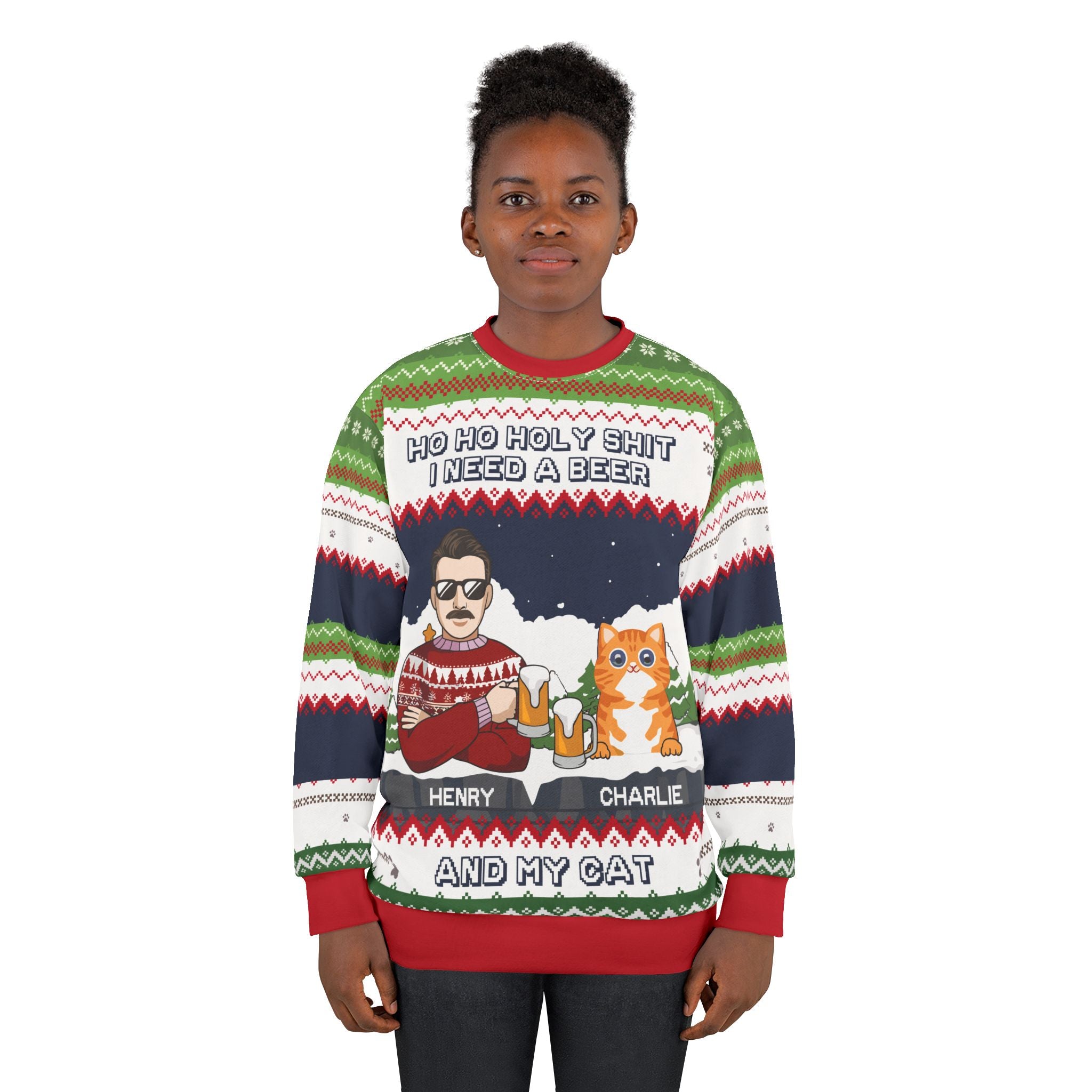 I Need A Beer Ugly Christmas Sweater