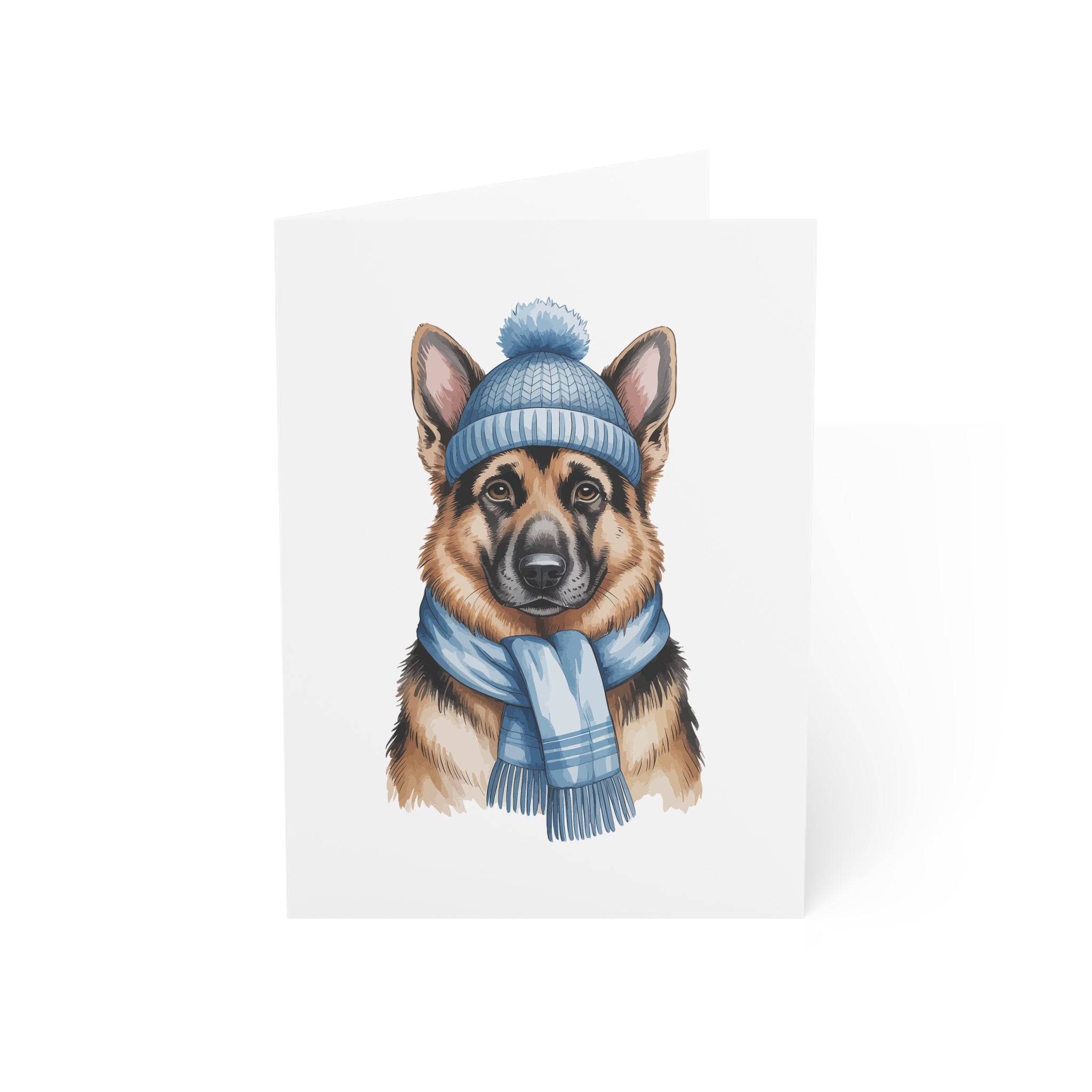 Christmas German Shepherd Greeting Cards