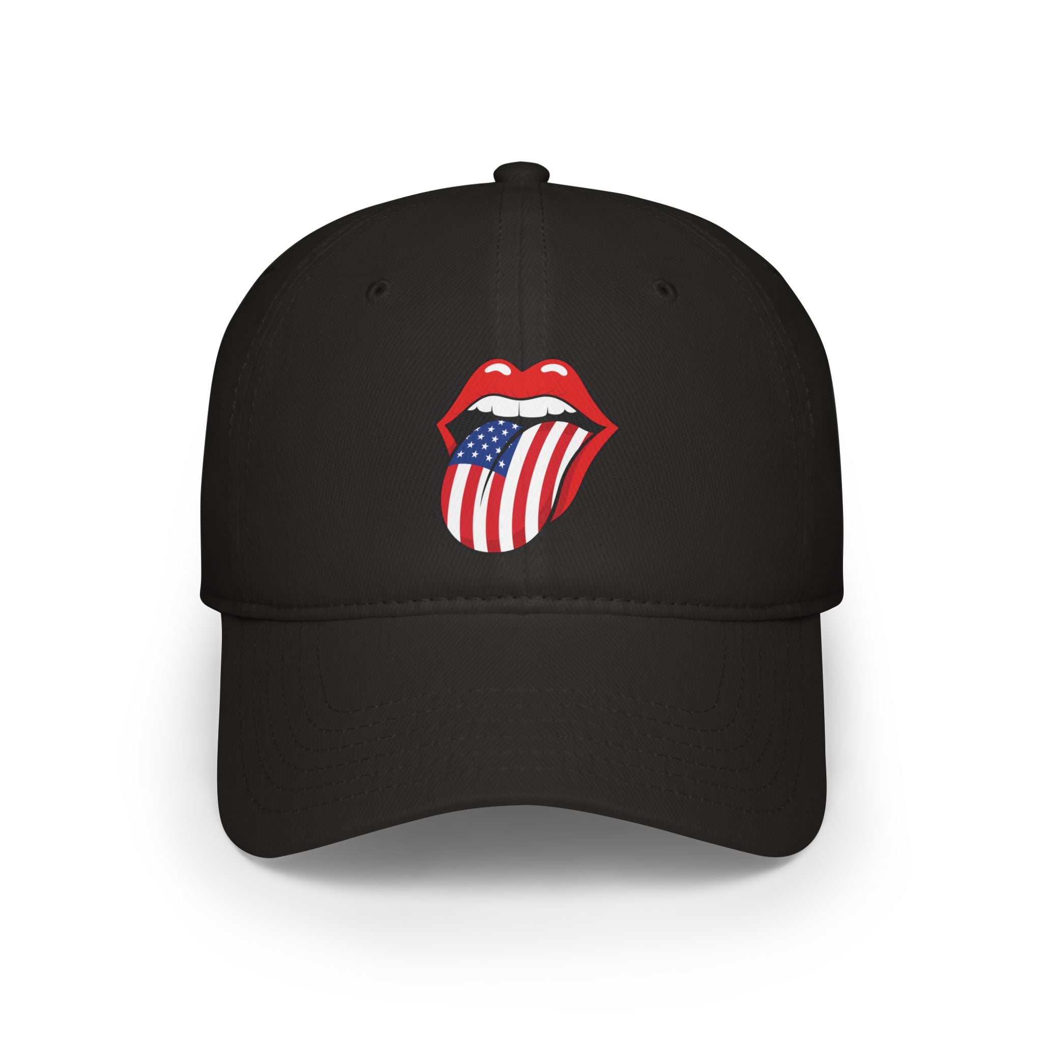 American Flag Tongue Baseball Cap