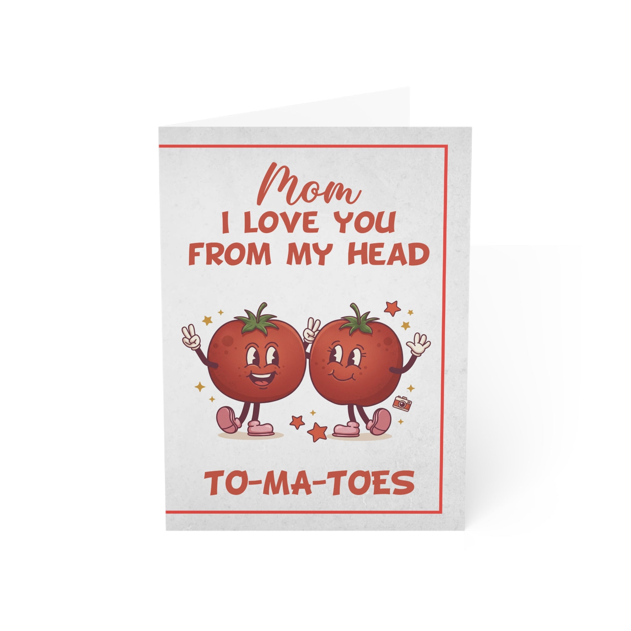 Mom I Love You From My Head Greeting Cards