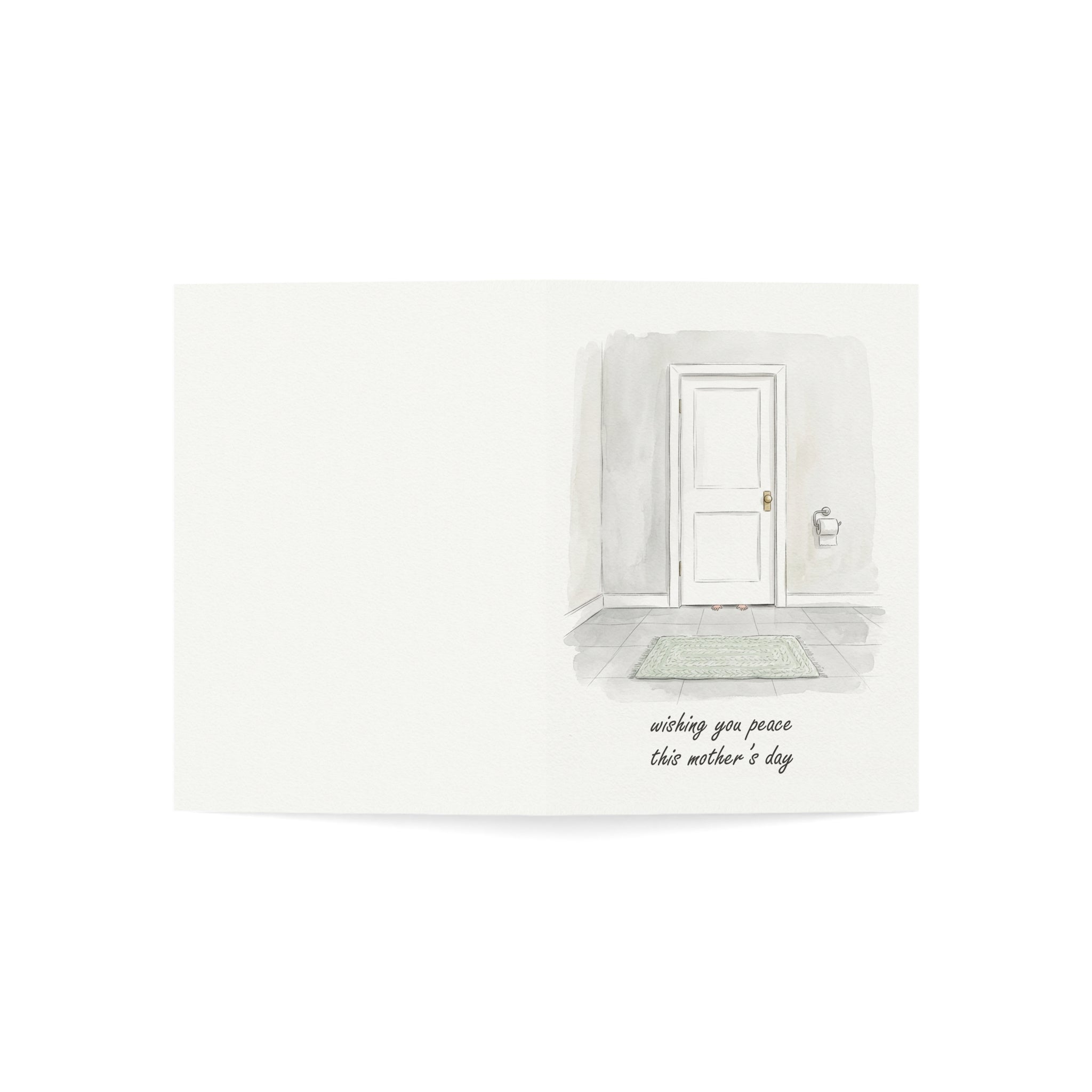 'Bathroom Peace' Greeting Cards