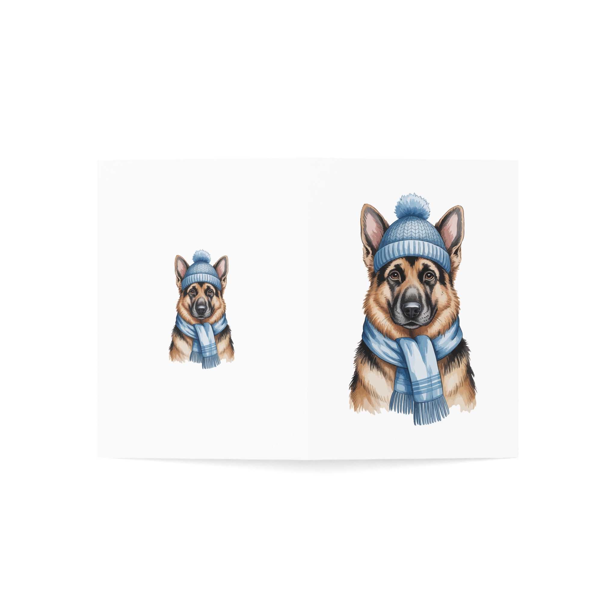 Christmas German Shepherd Greeting Cards