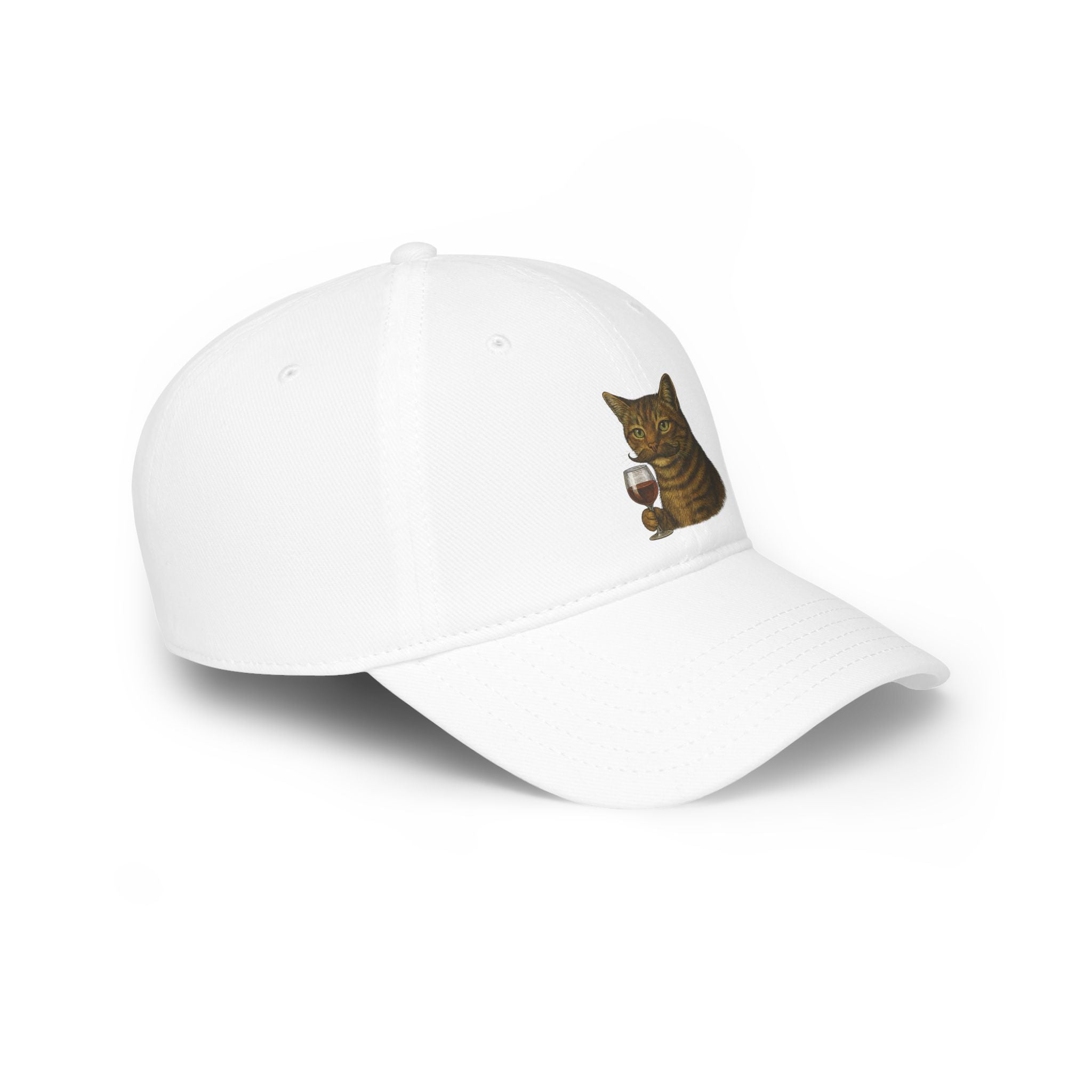 Cat With Wine Glass Baseball Cap