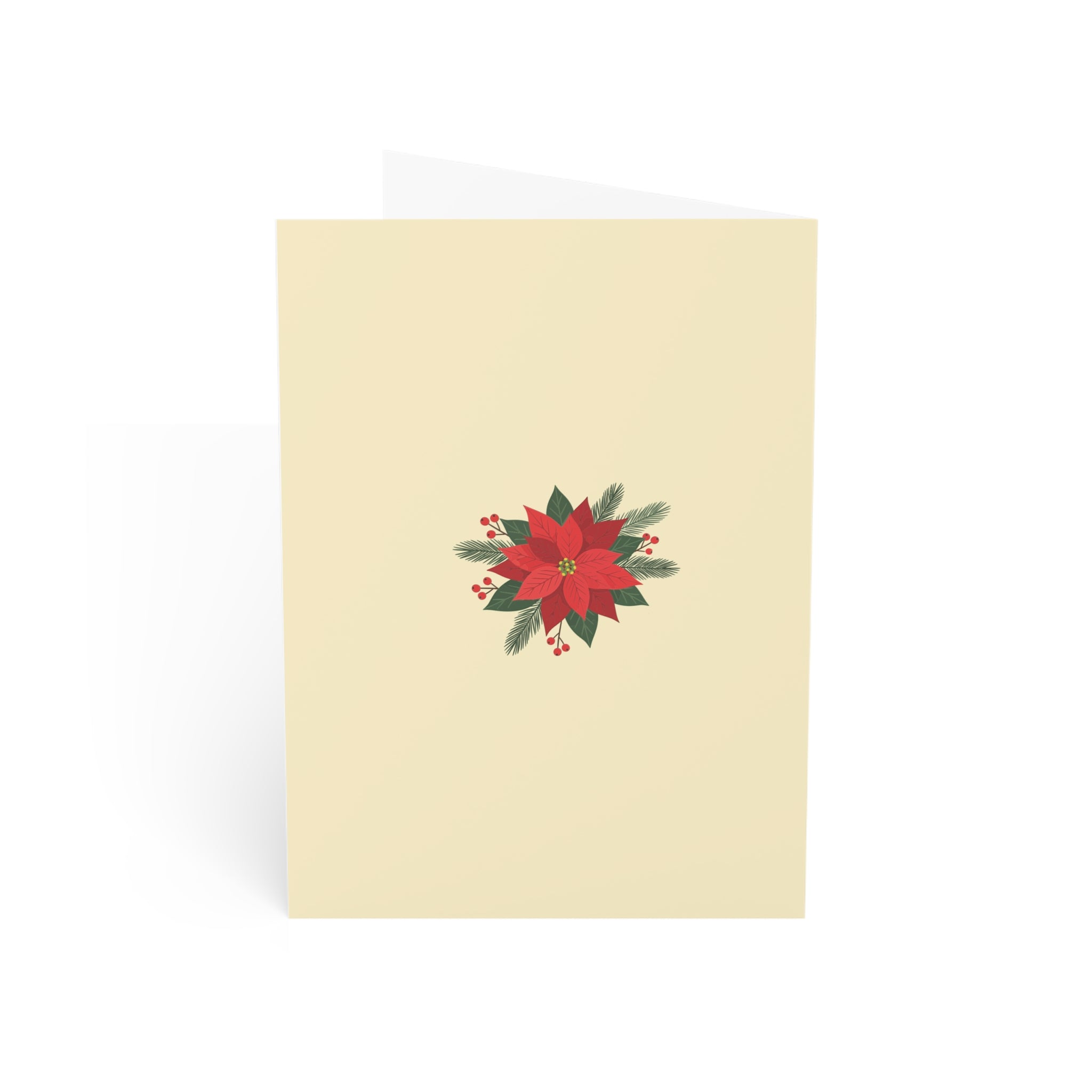 Merry Christmas Flower Greeting Cards