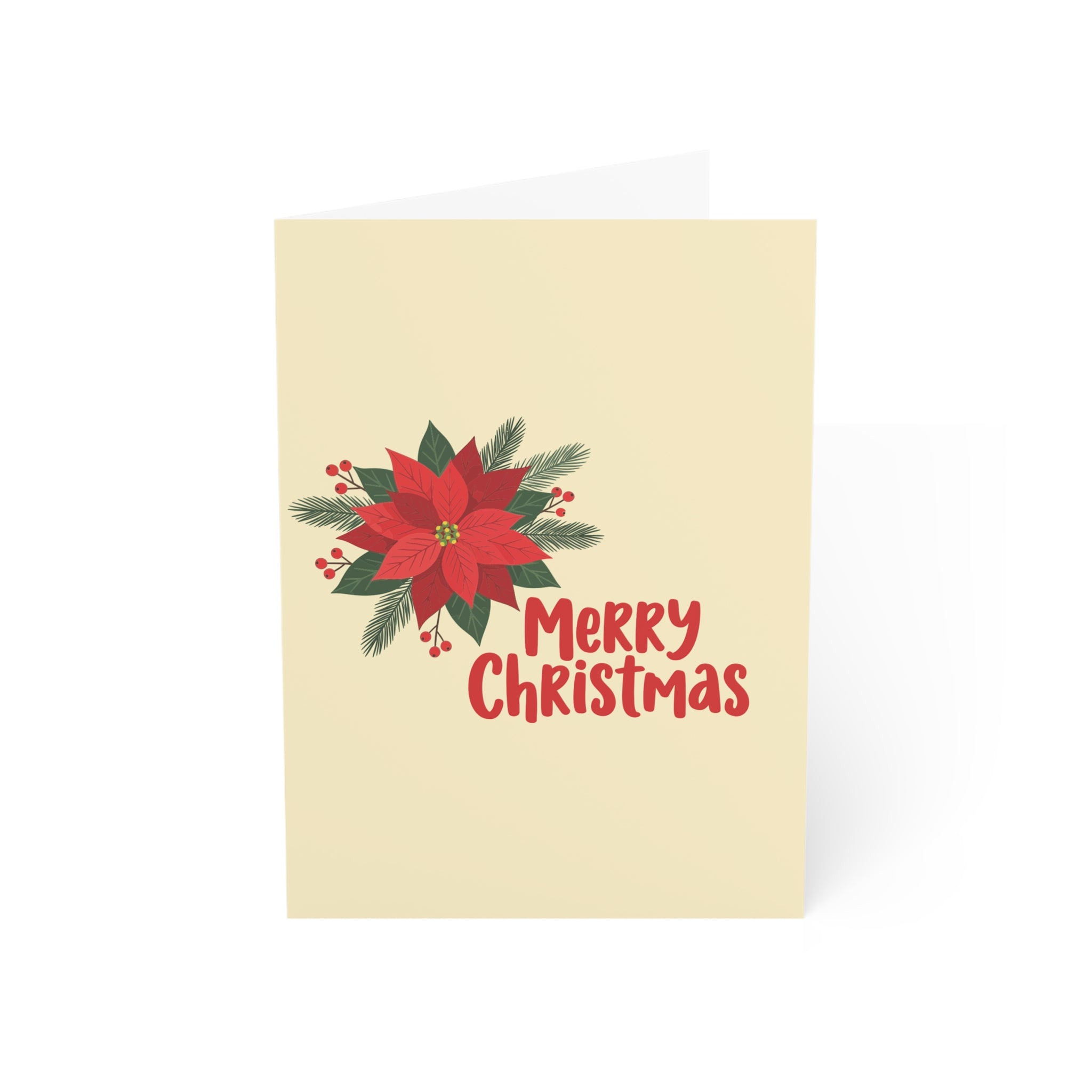 Merry Christmas Flower Greeting Cards