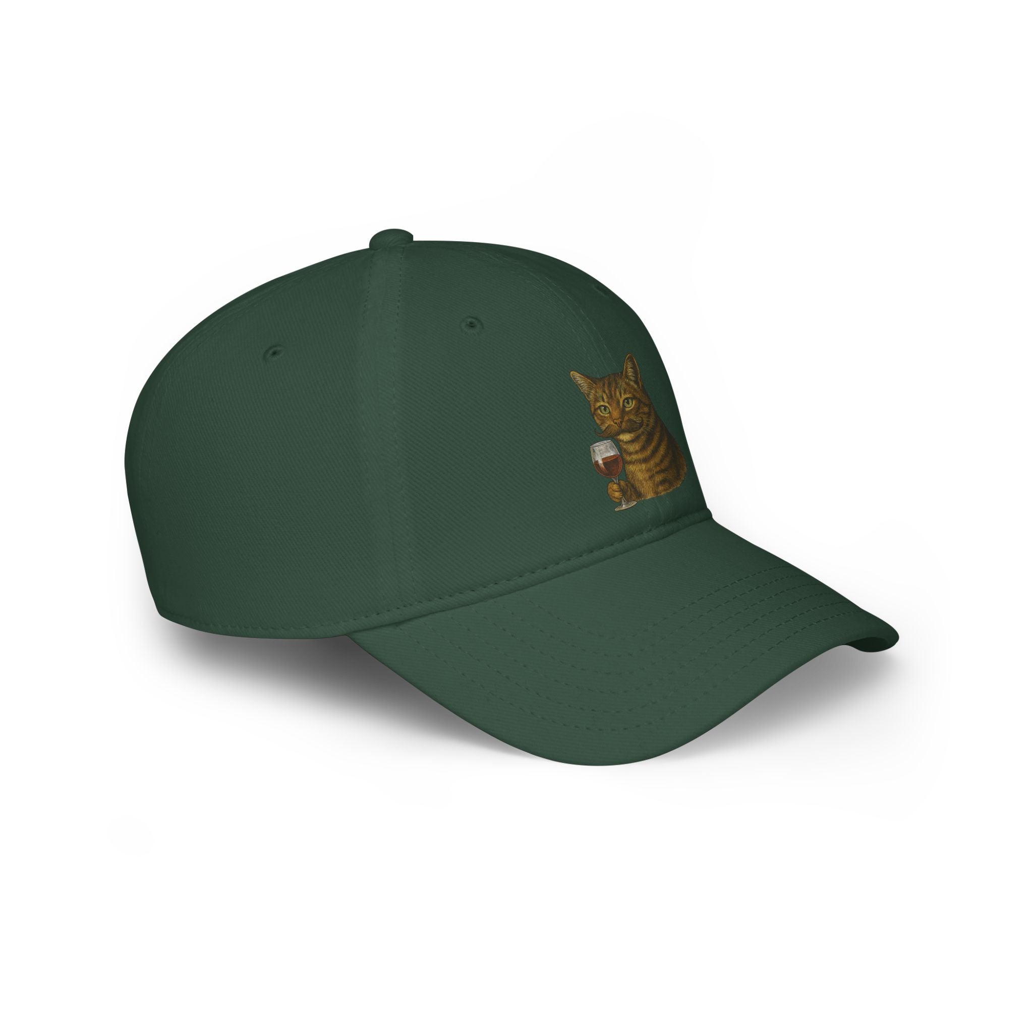 Cat With Wine Glass Baseball Cap