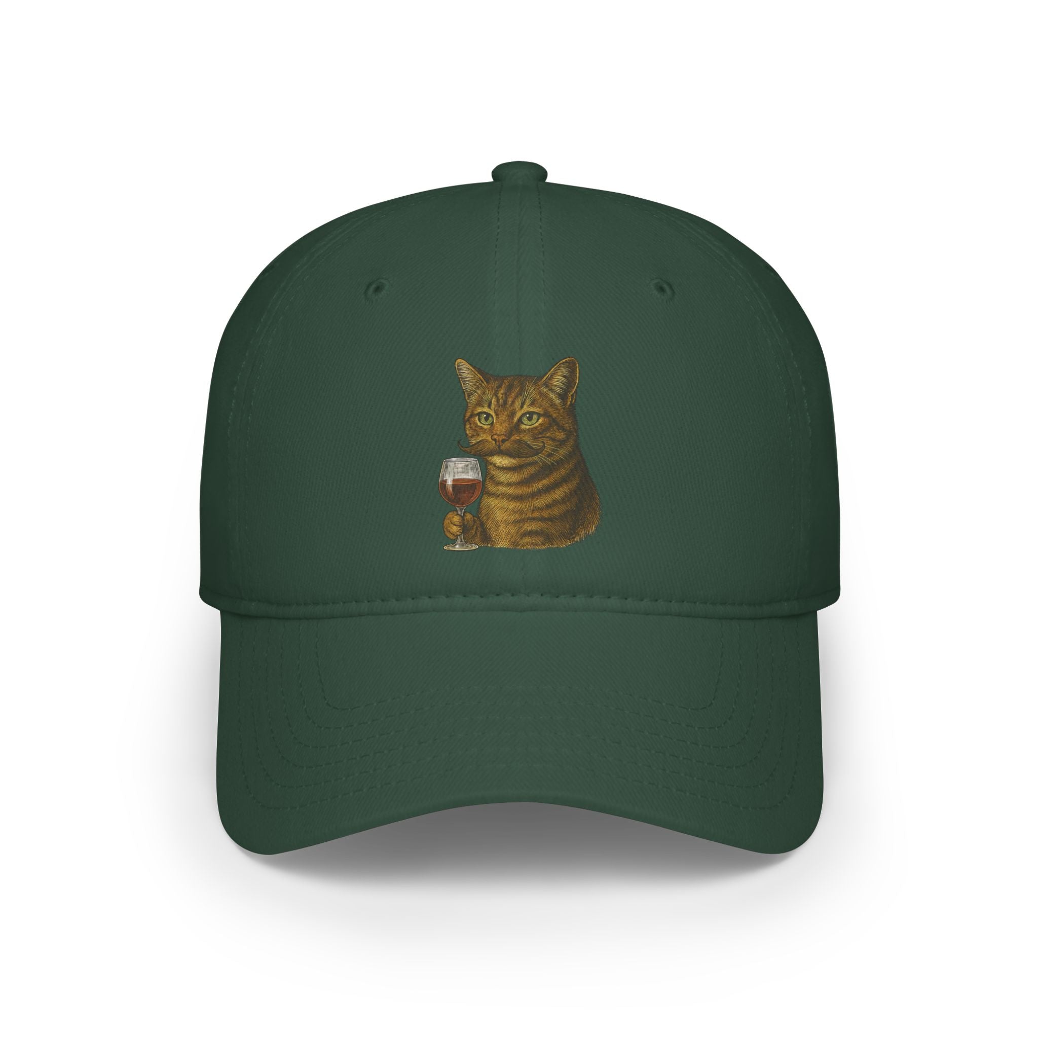 Cat With Wine Glass Baseball Cap