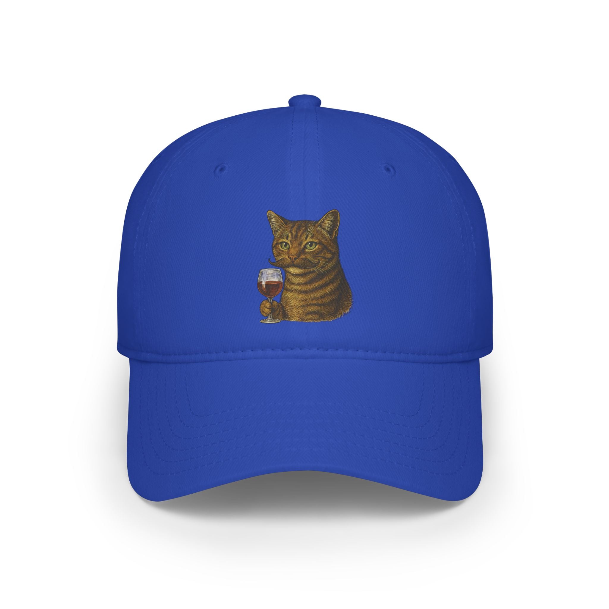 Cat With Wine Glass Baseball Cap
