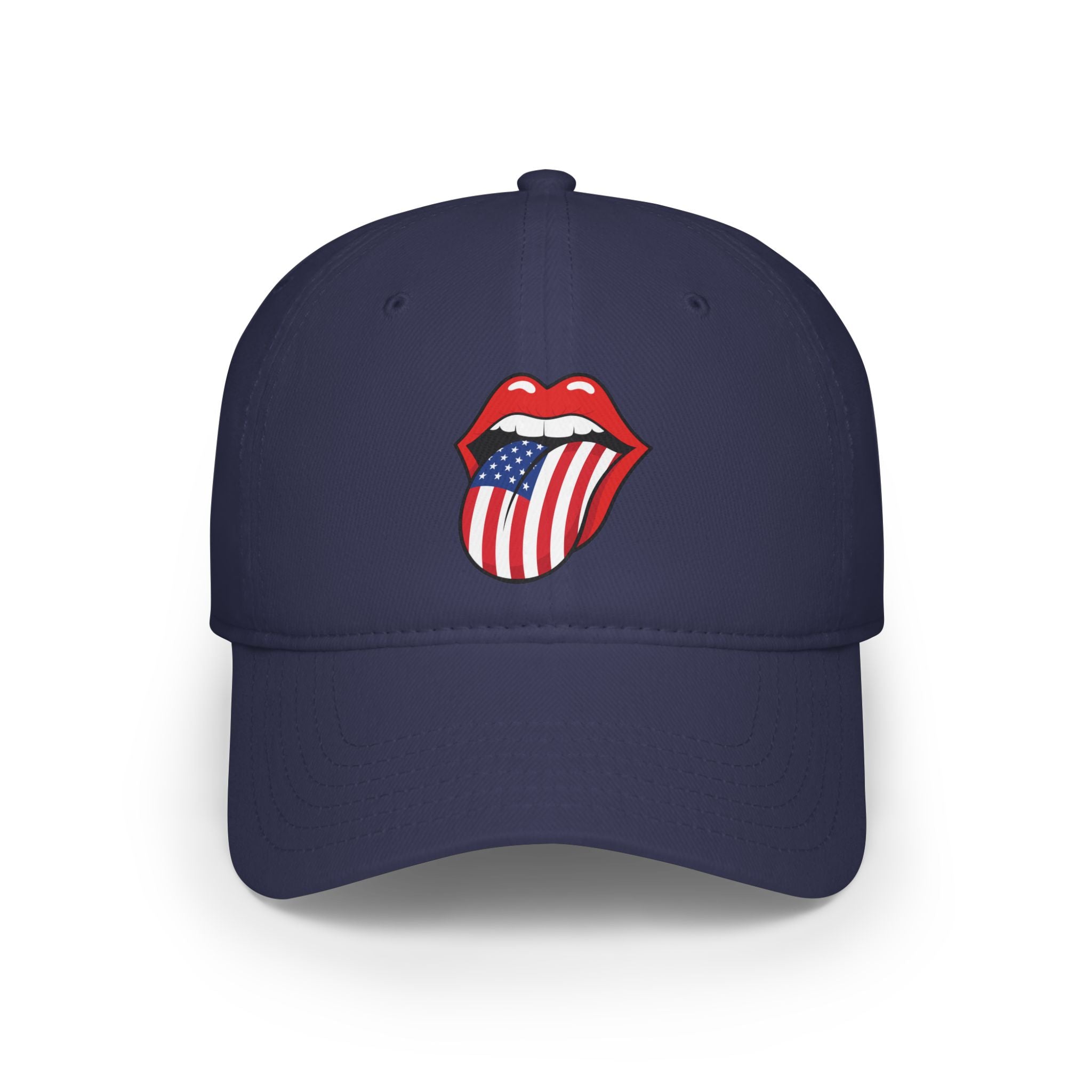 American Flag Tongue Baseball Cap