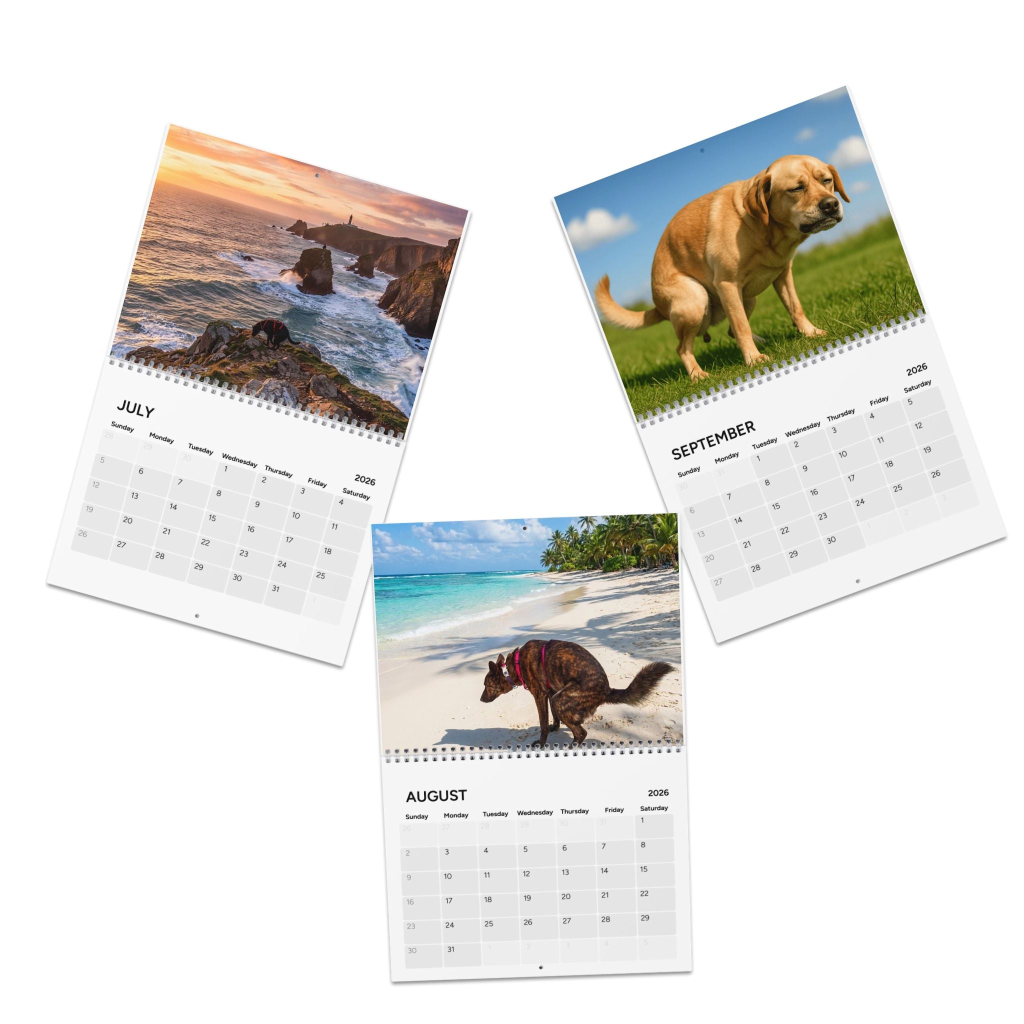 Pooping Dog Calendar 2026