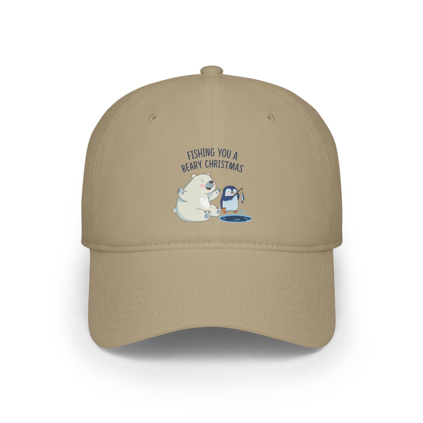 Fishing You a Beary Christmas Baseball Cap