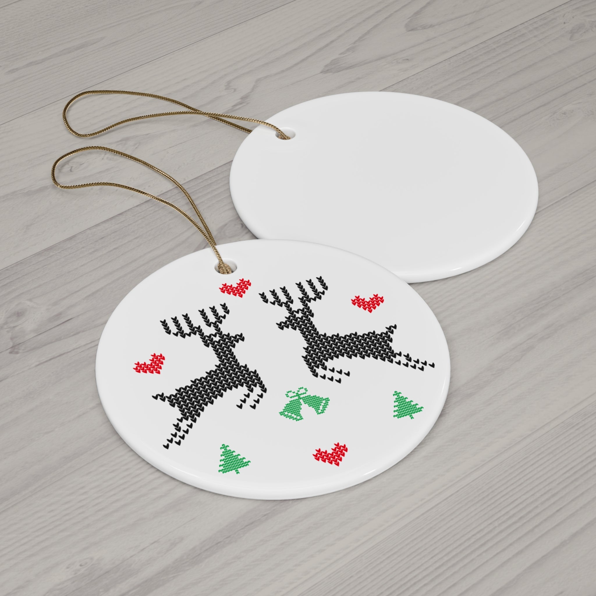 Reindeer Ceramic Ornament