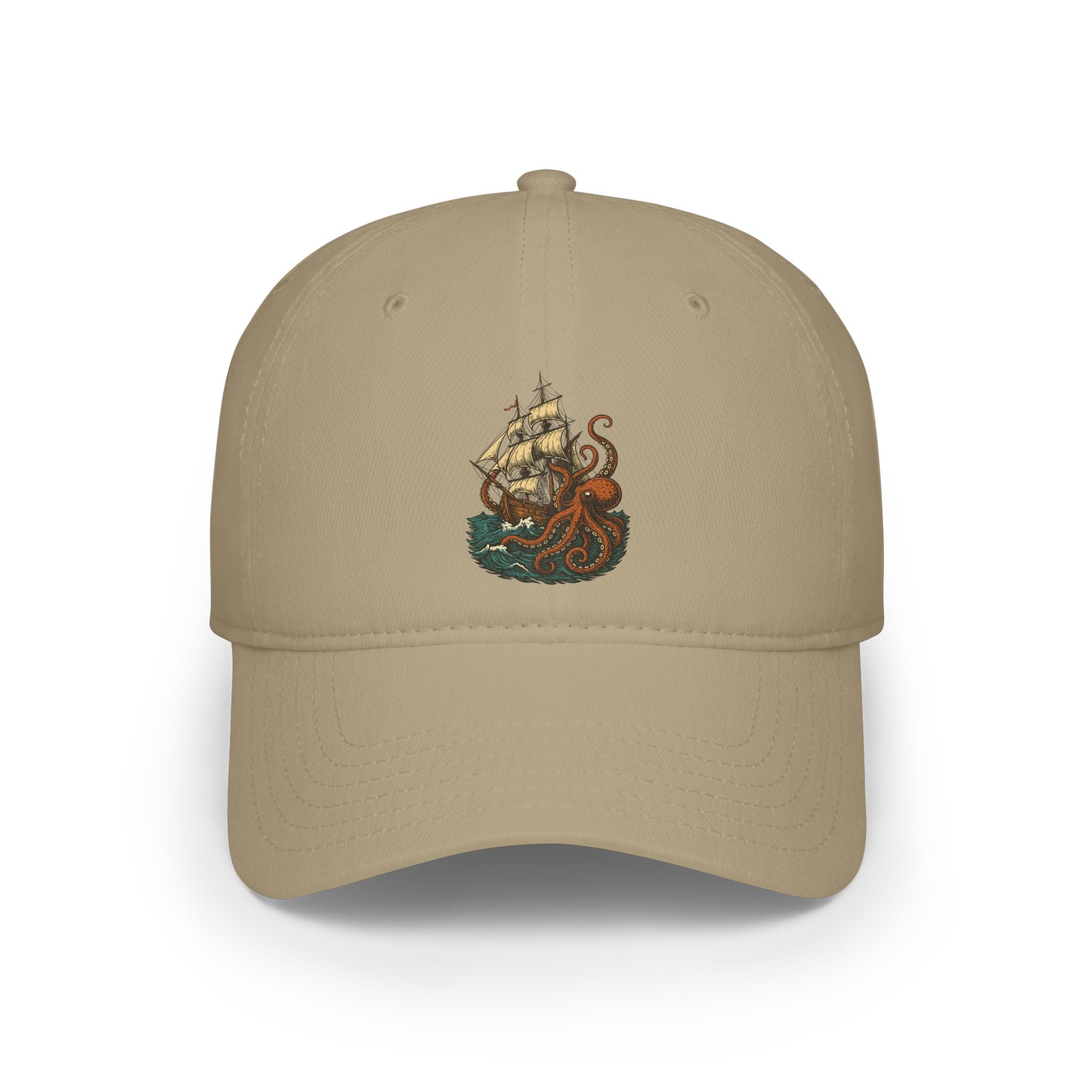 Octopus Attack Pirate Ship Baseball Cap