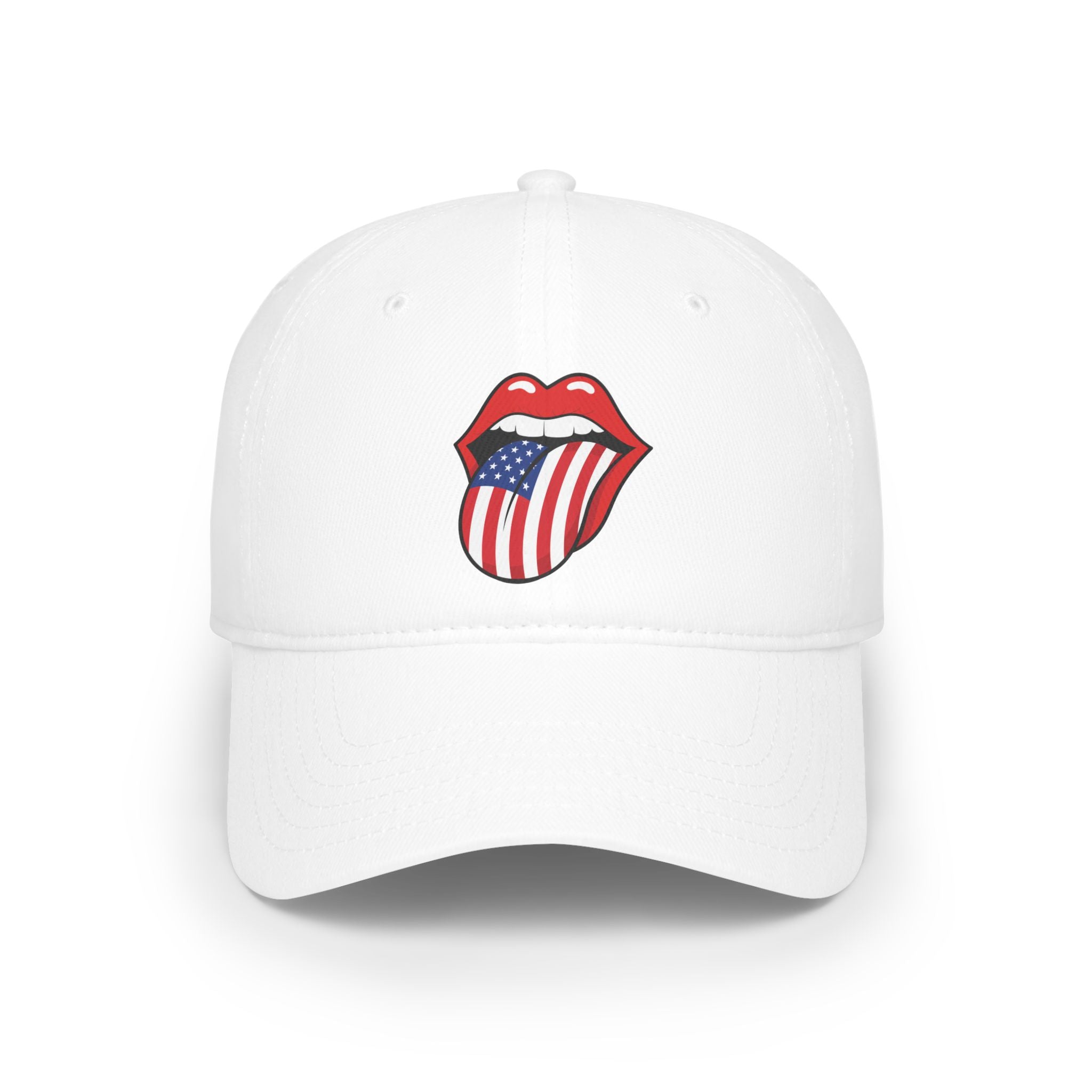 American Flag Tongue Baseball Cap