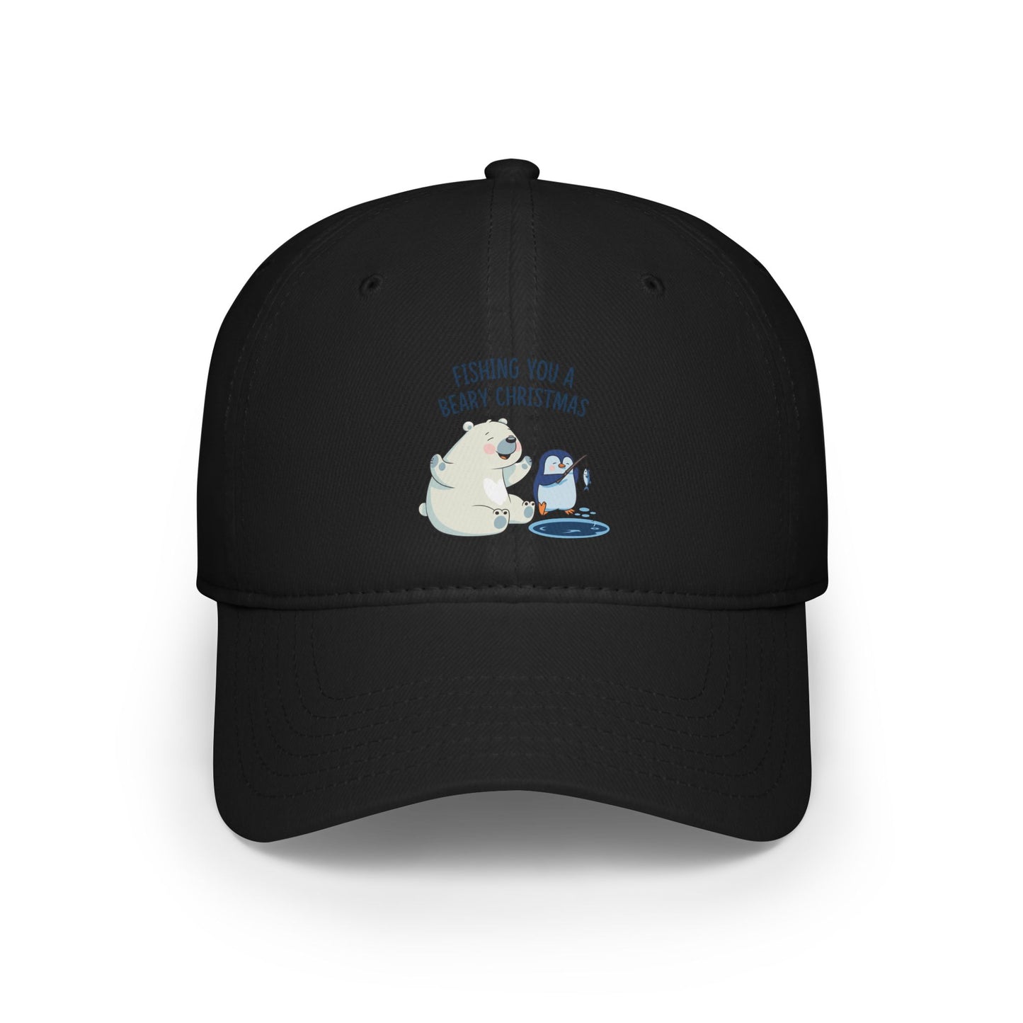 Fishing You a Beary Christmas Baseball Cap