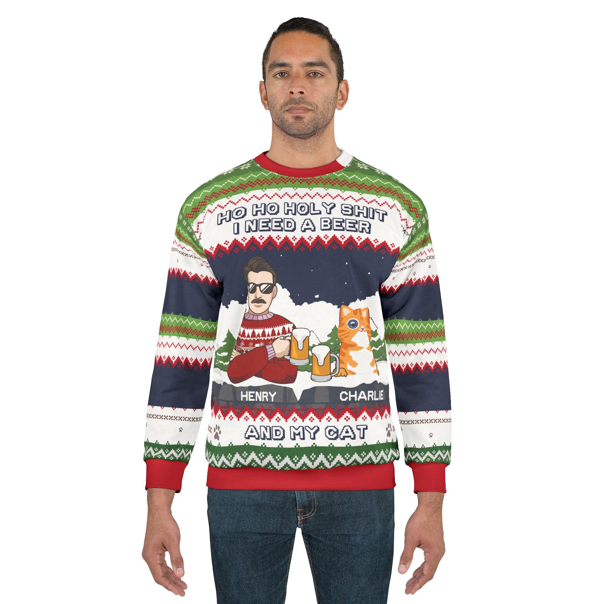 I Need A Beer Ugly Christmas Sweater