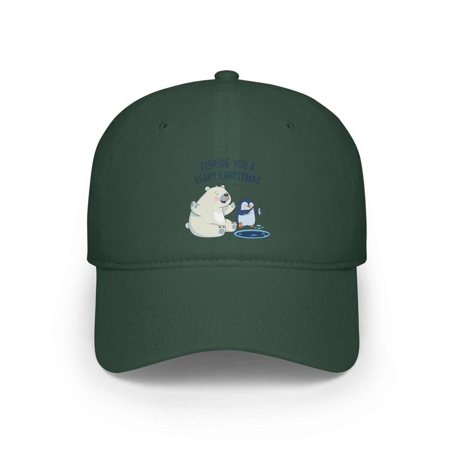 Fishing You a Beary Christmas Baseball Cap