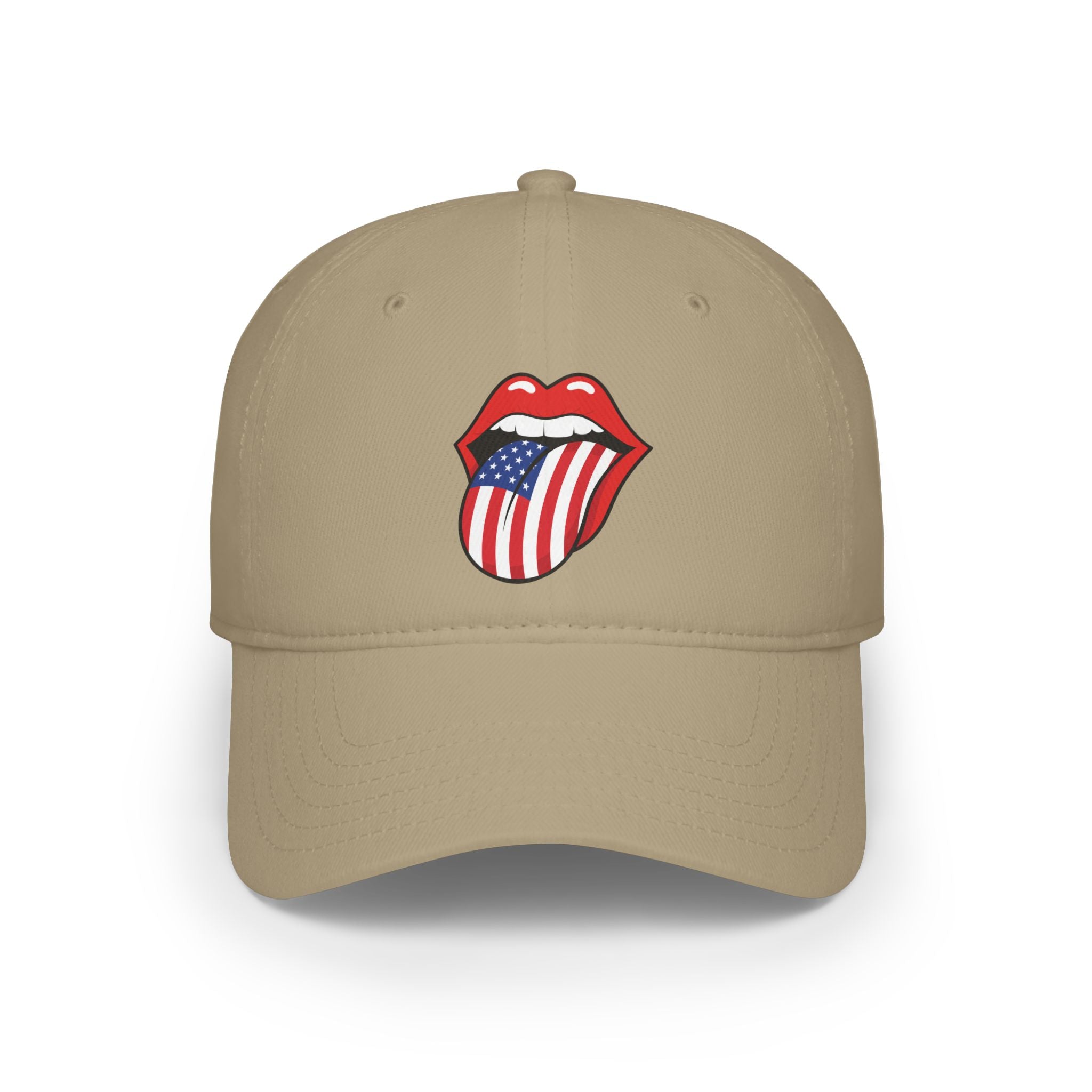 American Flag Tongue Baseball Cap