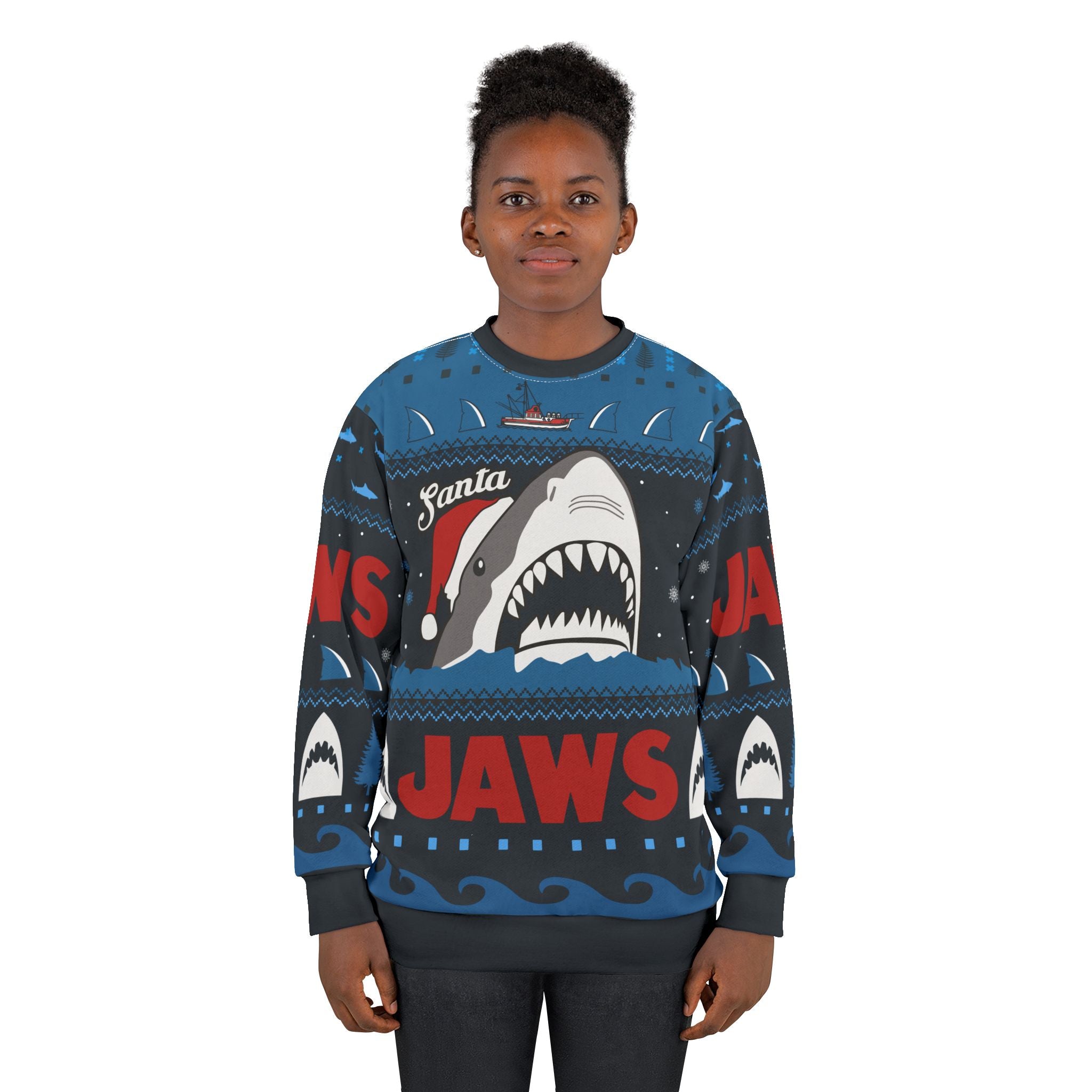 Santa Jaws Ugly Christmas Sweater