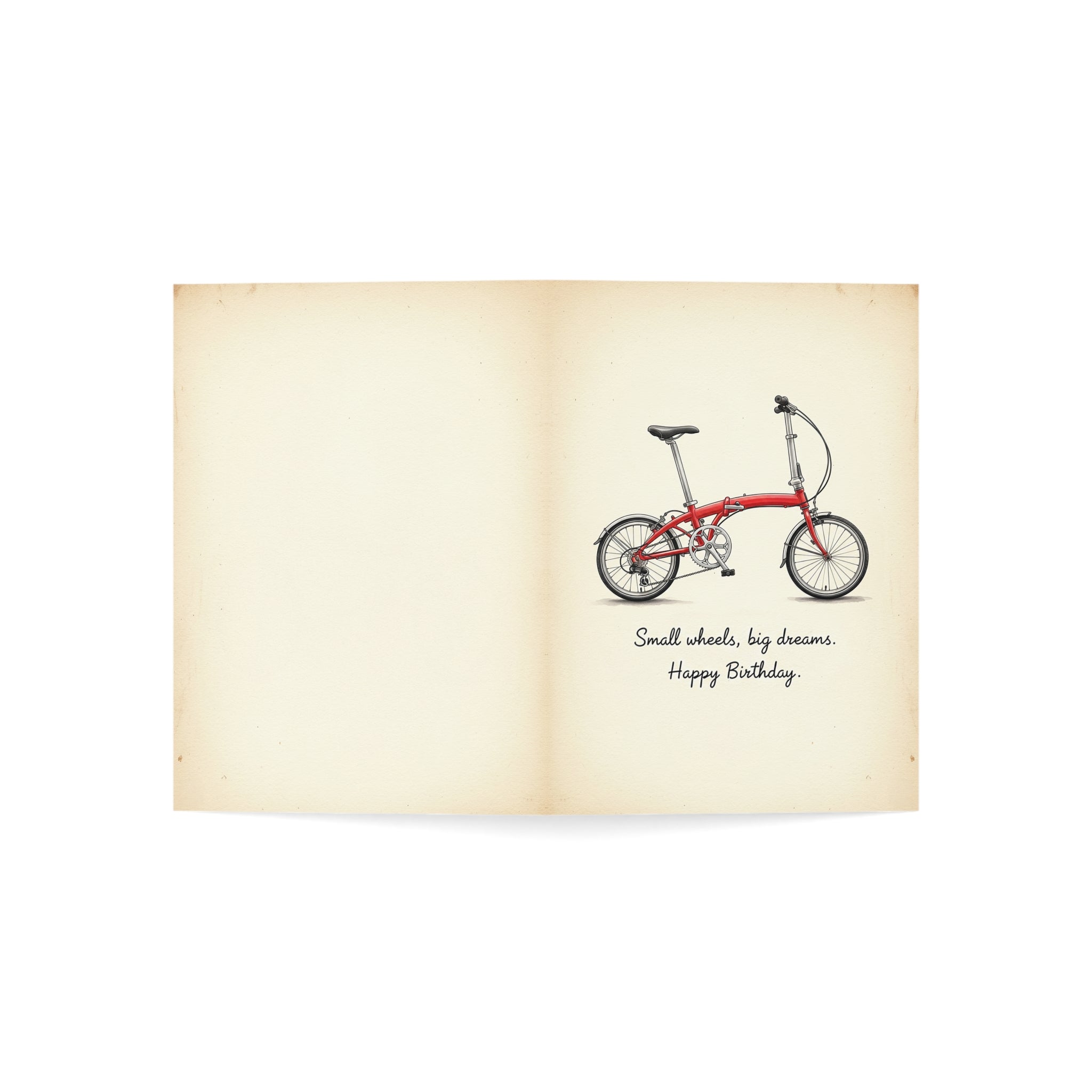 Small Wheels, Big Dreams Greeting Cards