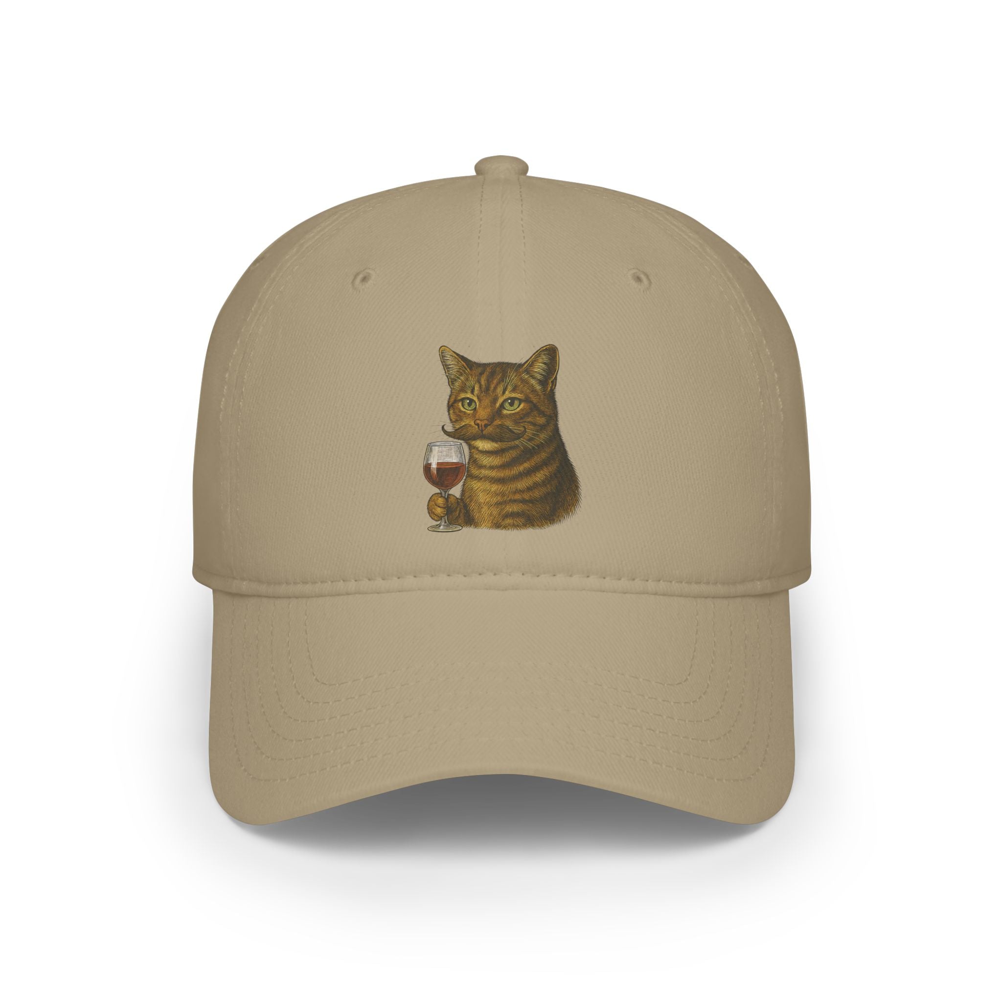 Cat With Wine Glass Baseball Cap