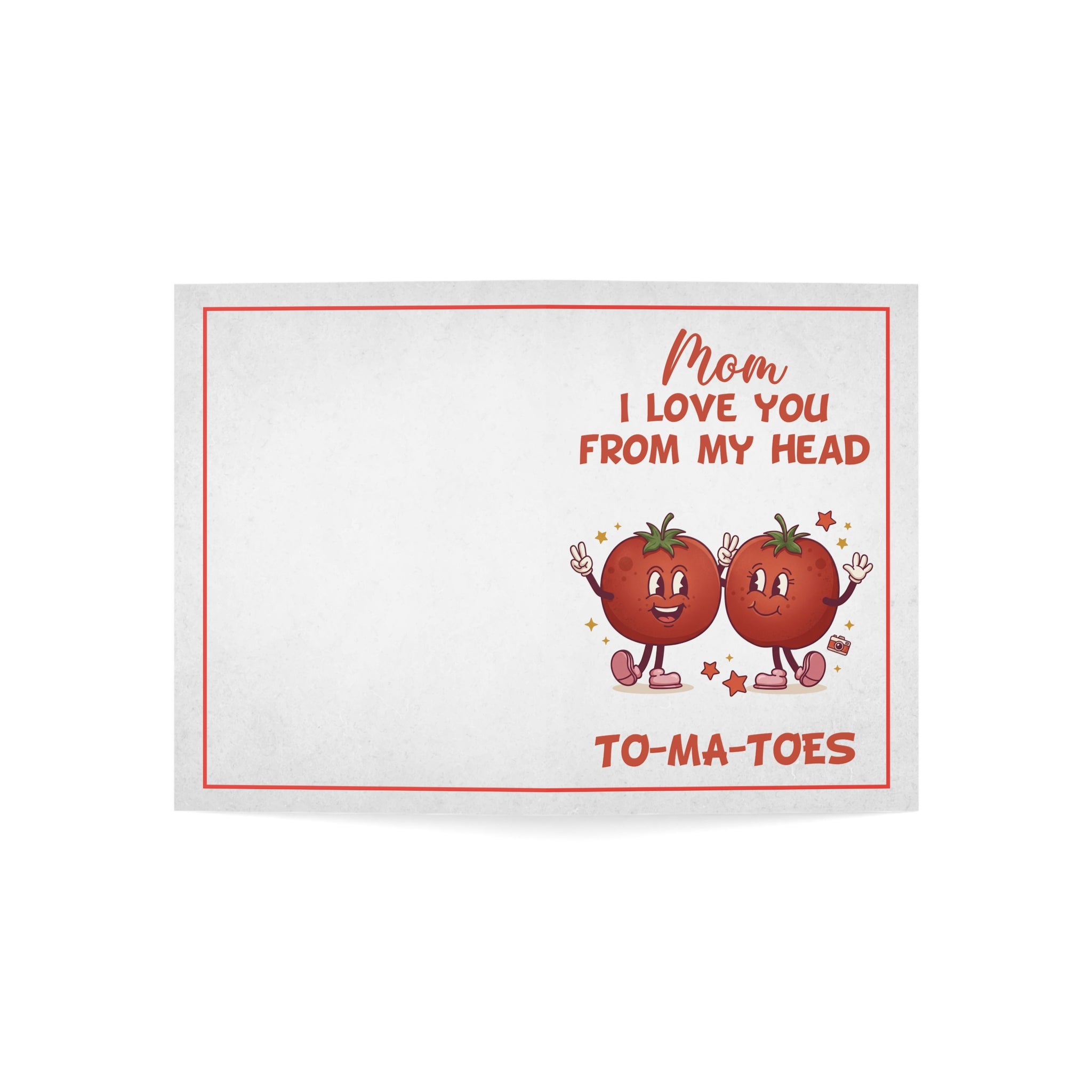 Mom I Love You From My Head Greeting Cards