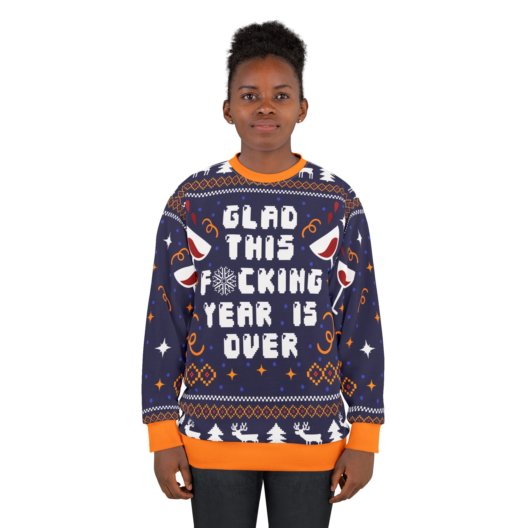 Glad This Fucking Year is Over Ugly Christmas Sweater