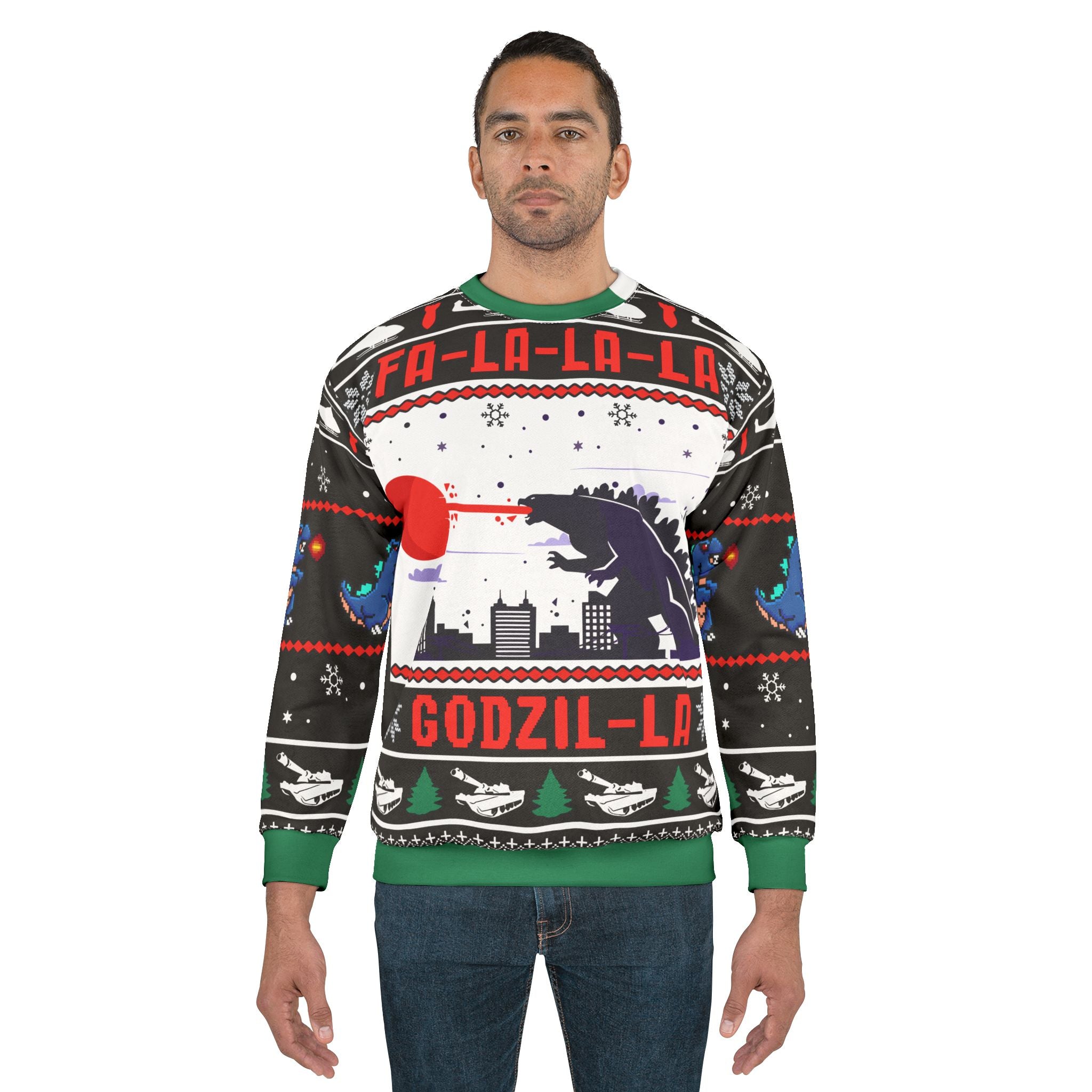 Godzilla Ugly Christmas Sweater