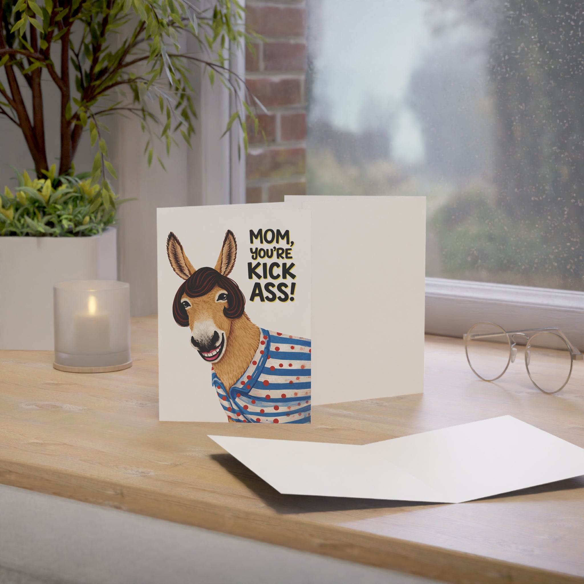 Mom, You're Kick Ass! Greeting Cards