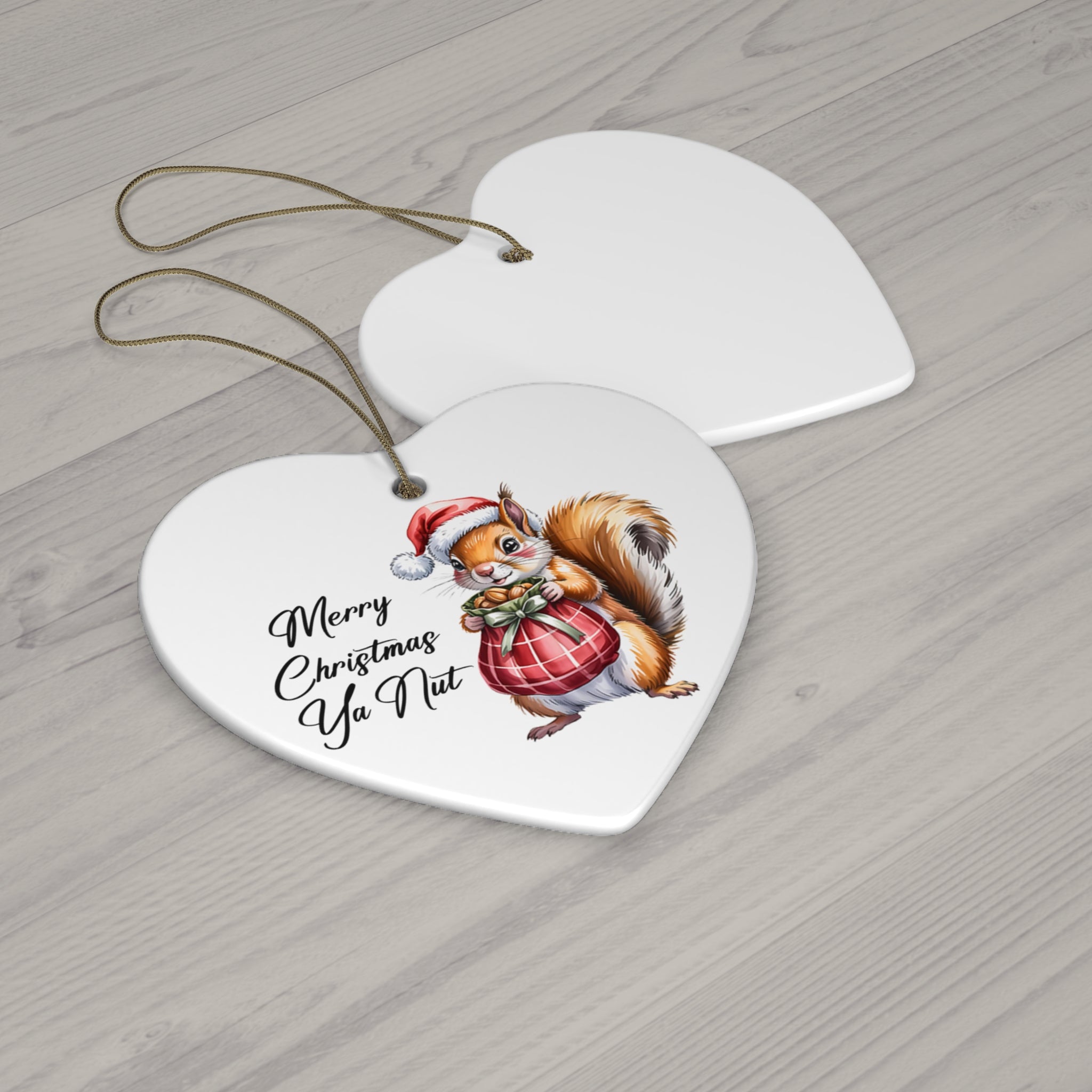 Merry Christmas Ya Nut Ceramic Ornament
