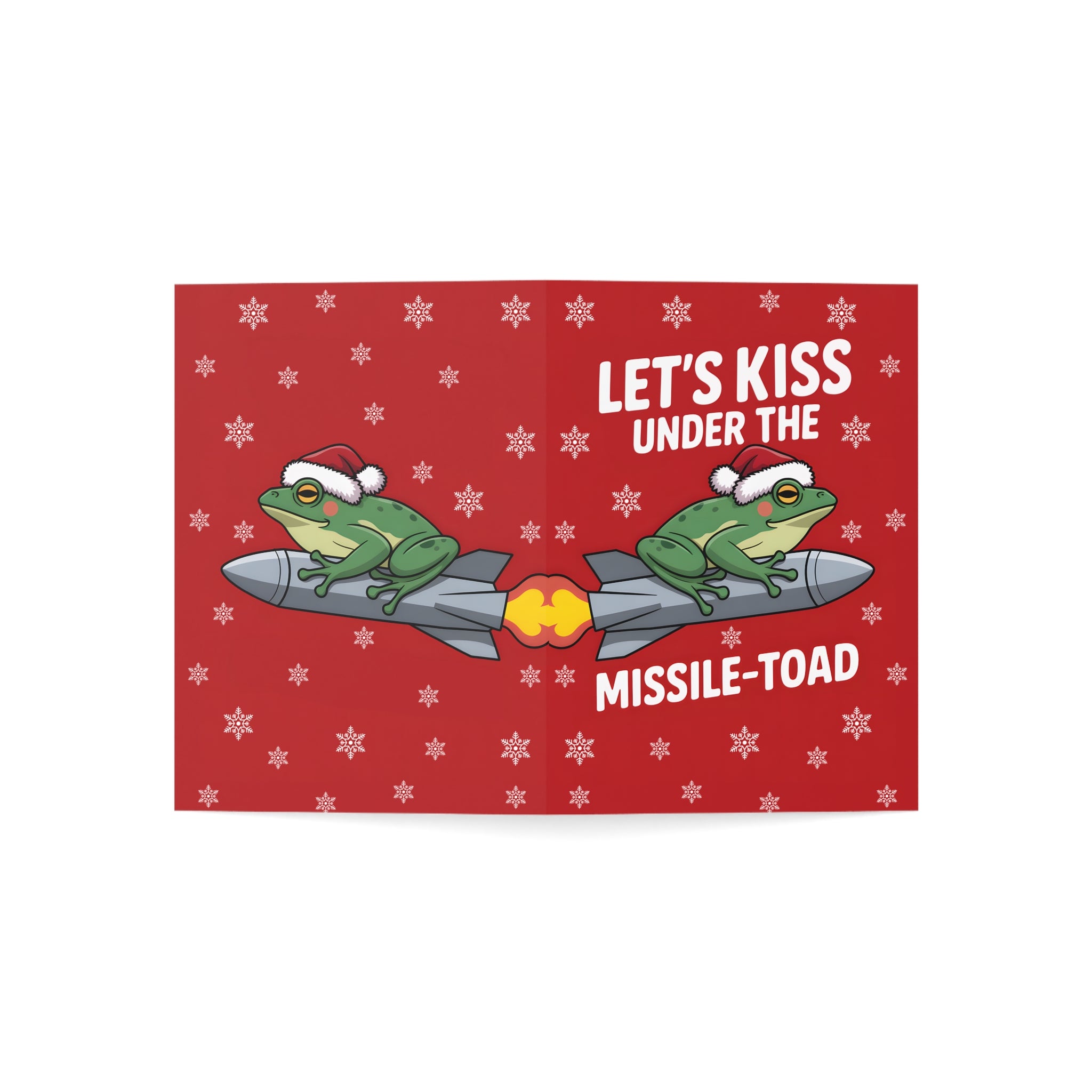 Let's Kiss Under the Missile-Toad Greeting Cards