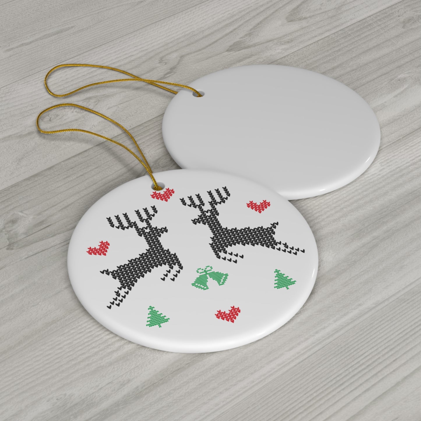 Reindeer Ceramic Ornament