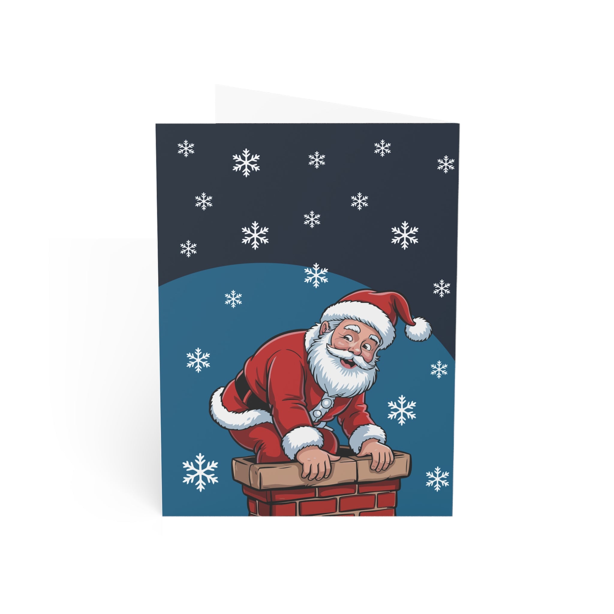 Santa Takes a Shit Down Greeting Cards