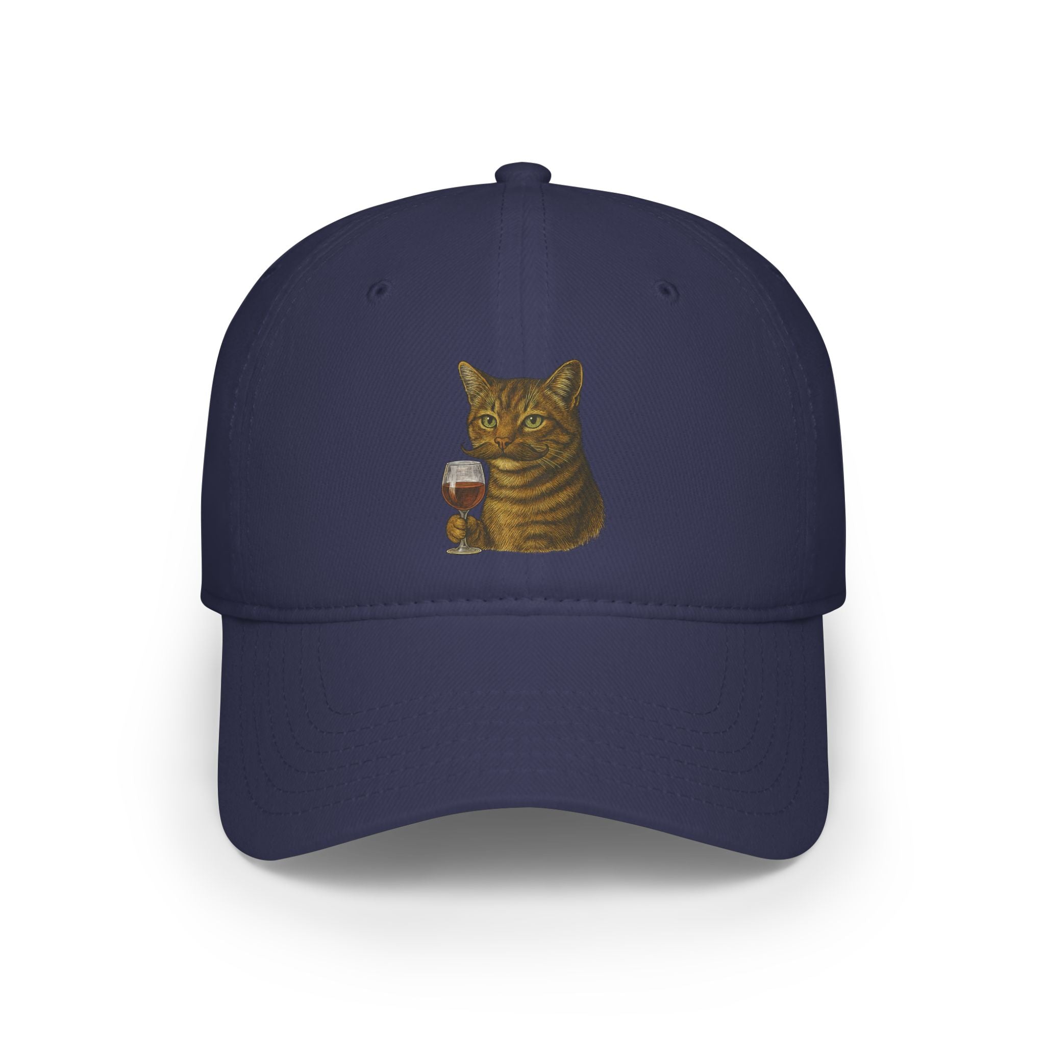 Cat With Wine Glass Baseball Cap