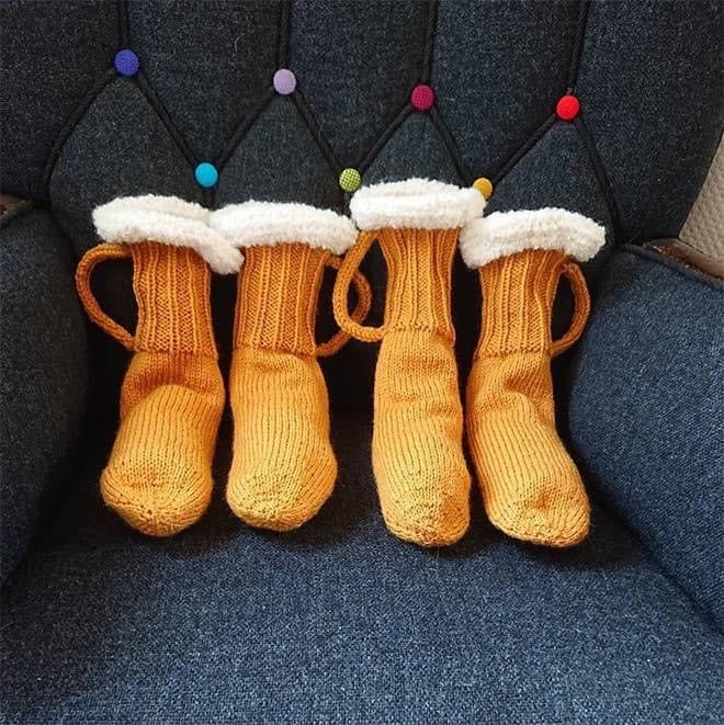 Beer Mug Knitted Socks