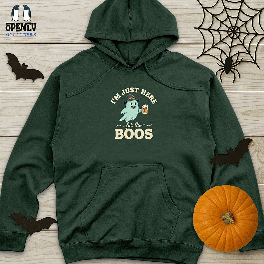 I'm Just Here For The Boos Unisex midweight hoodie