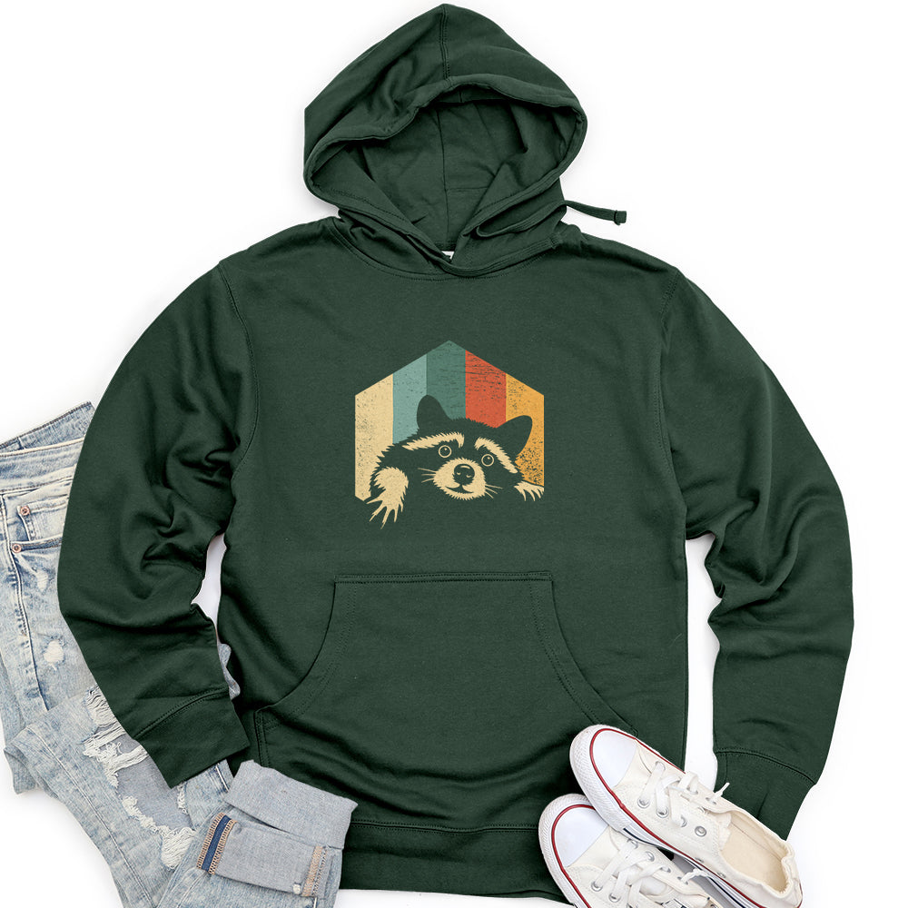 Retro Raccoon Unisex midweight hoodie