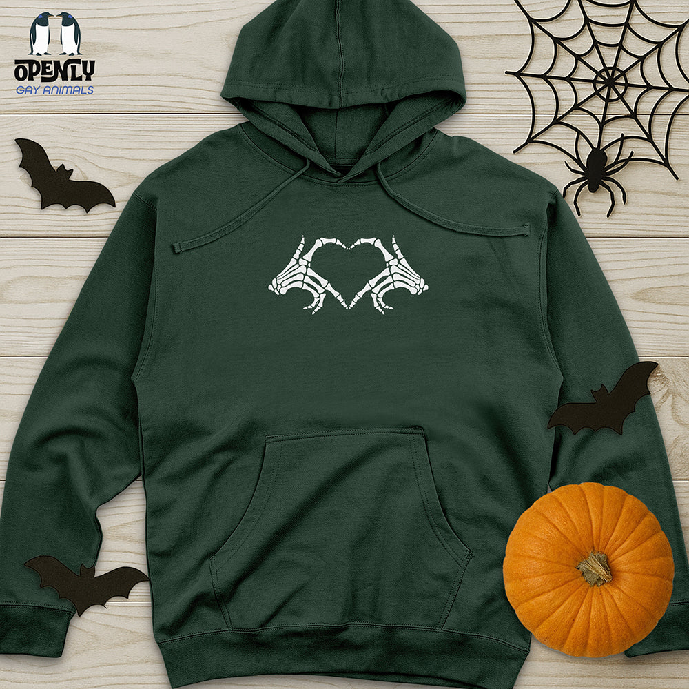 Halloween Skeleton Hand Shirt Unisex midweight hoodie