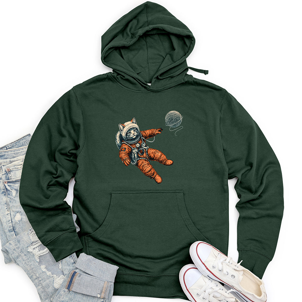 Astronaut Kitty Unisex Midweight Hoodie