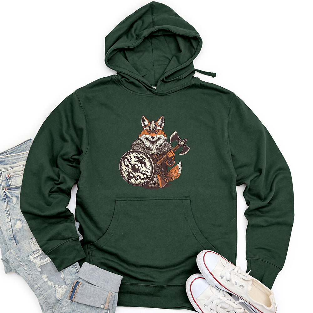 Fox Viking Courage Unisex Midweight Hoodie