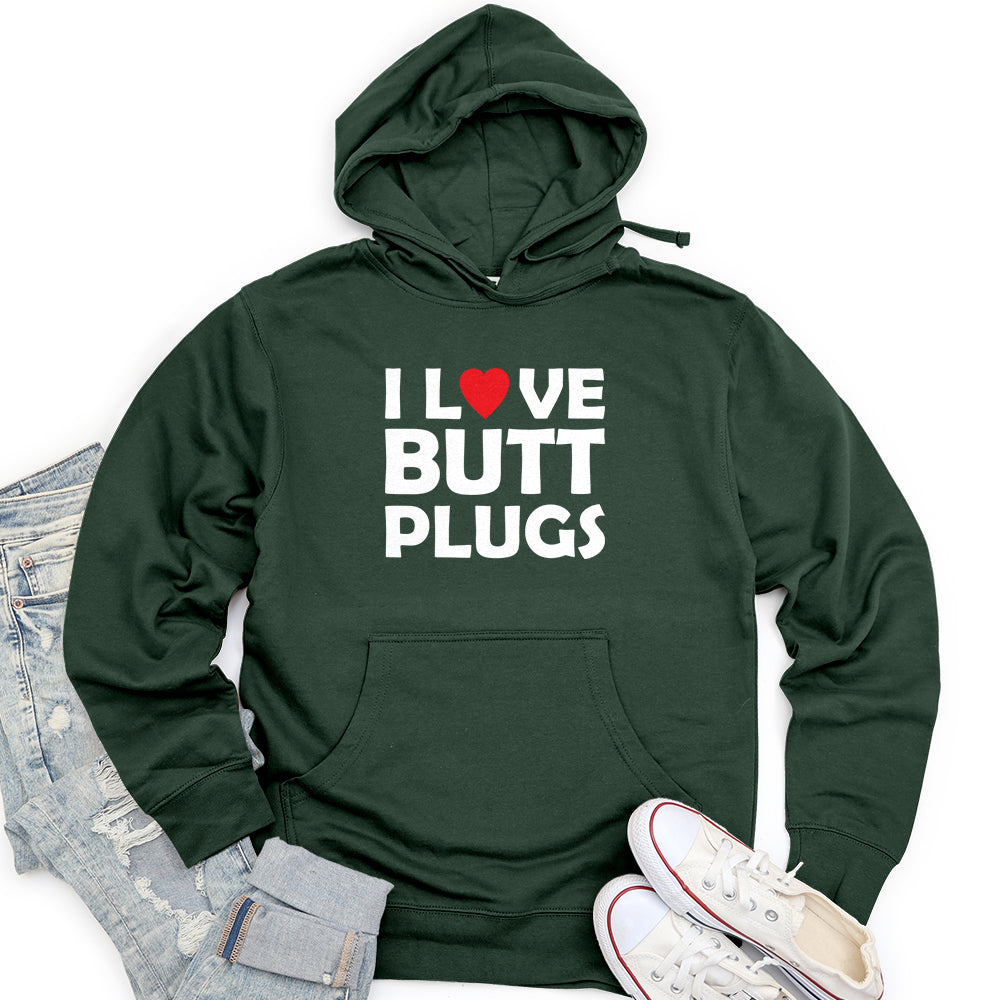I Love Butt Plugs Unisex midweight hoodie