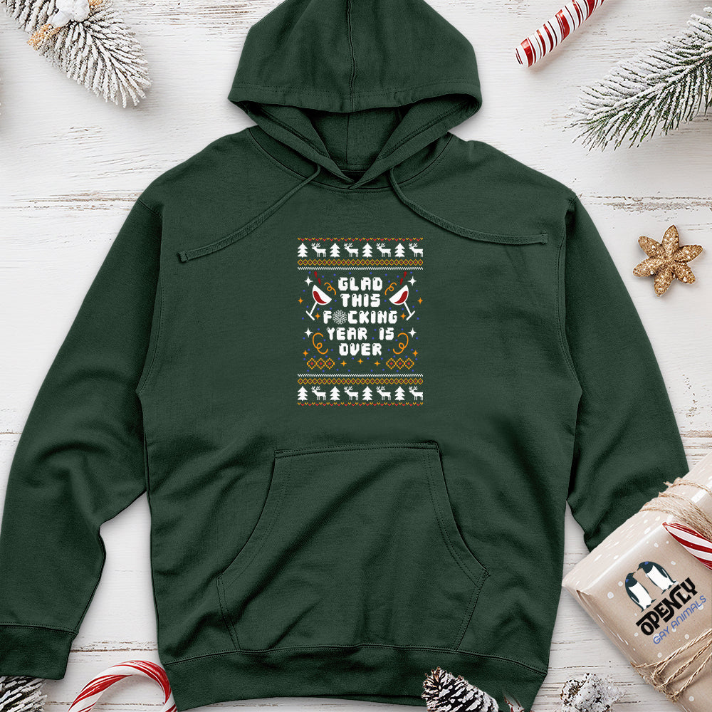 Glad This Fucking Year is Over Unisex Midweight Hoodie