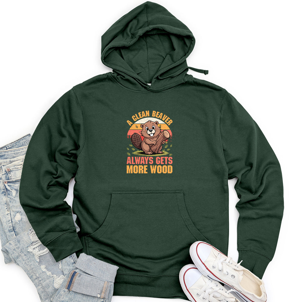 A Clean Beaver Unisex midweight hoodie