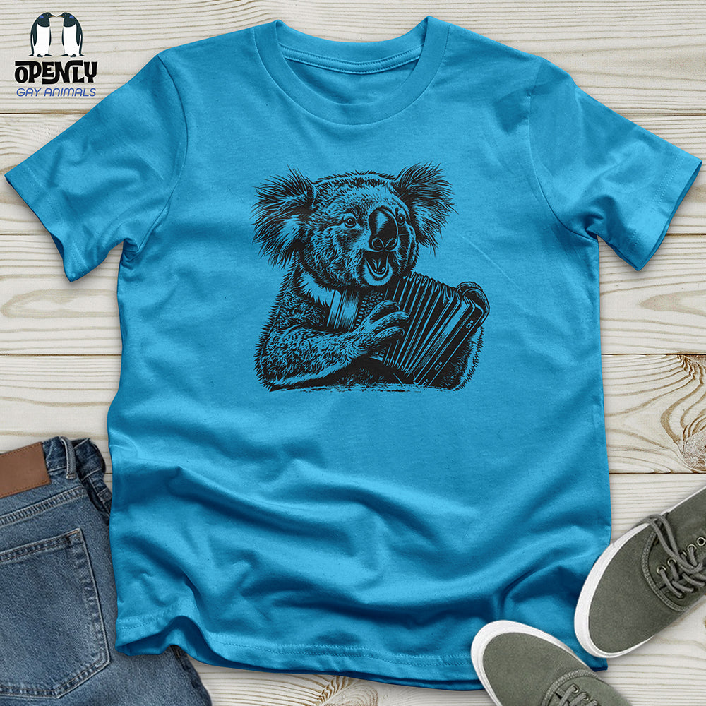 Koala Accordion Melody Unisex t-shirt