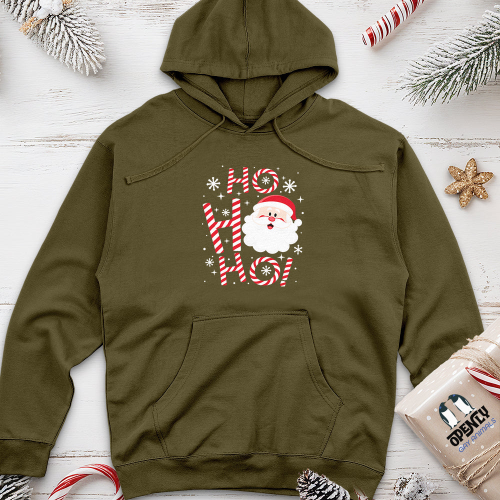 Ho Ho Ho Unisex Midweight Hoodie